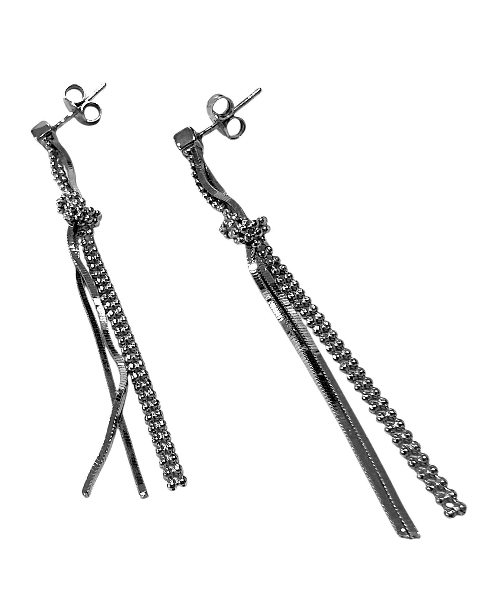 Long Silver Earrings