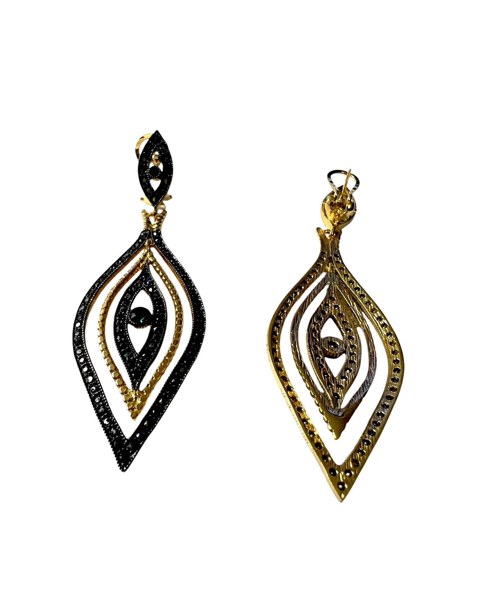 Gold Plated Silver Drop Earrings