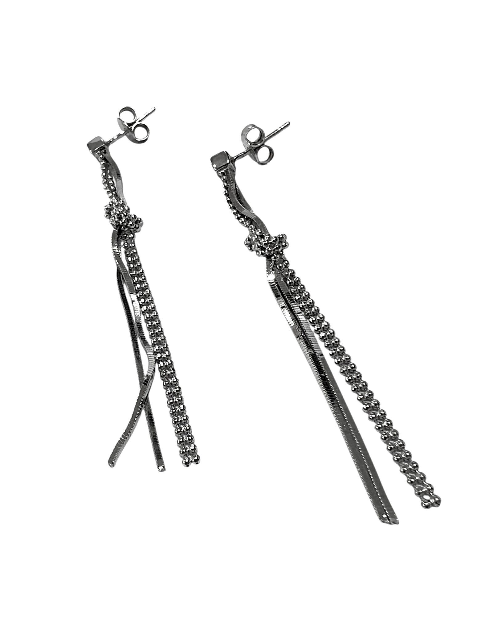 Long Silver Earrings