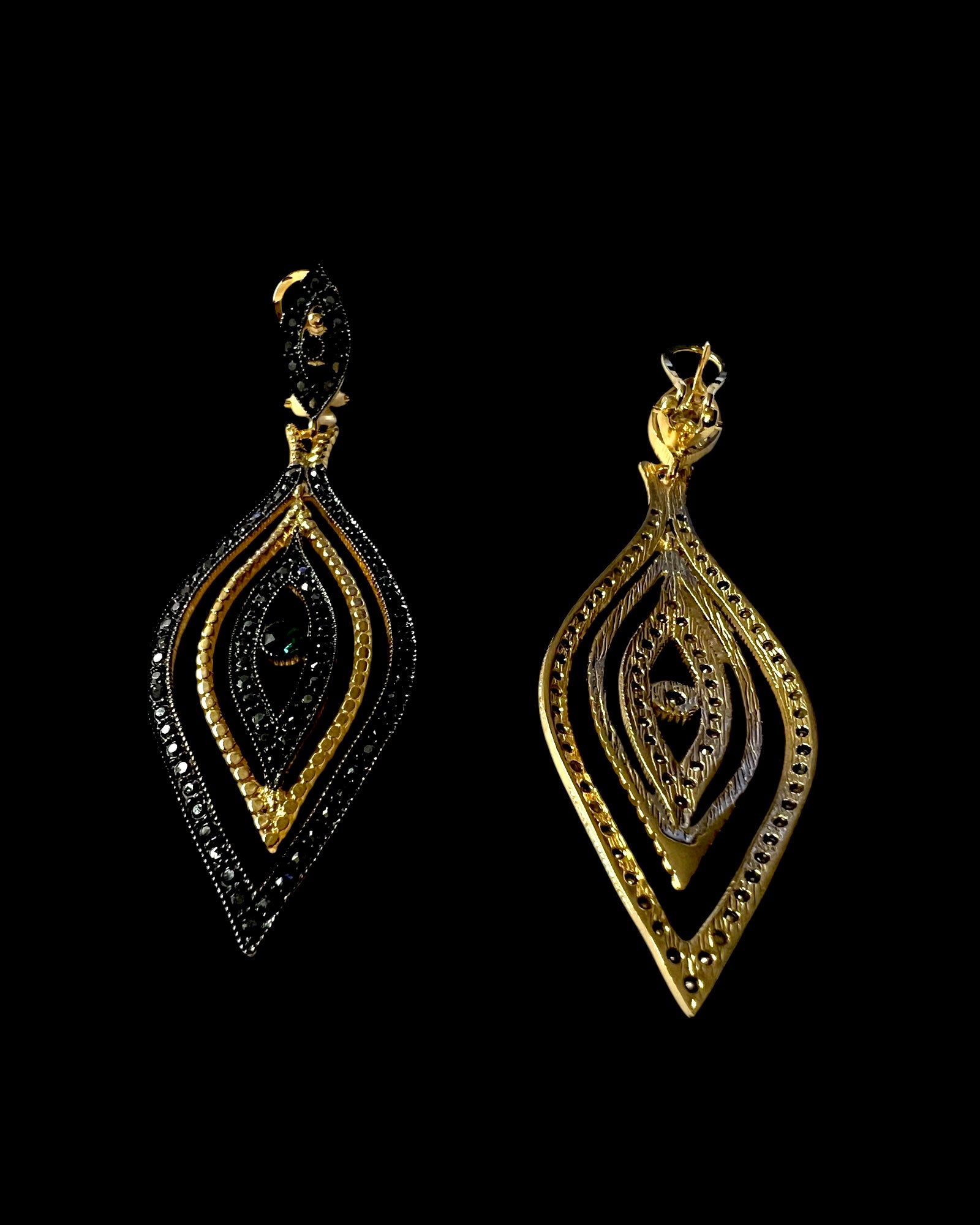 Gold Plated Silver Drop Earrings