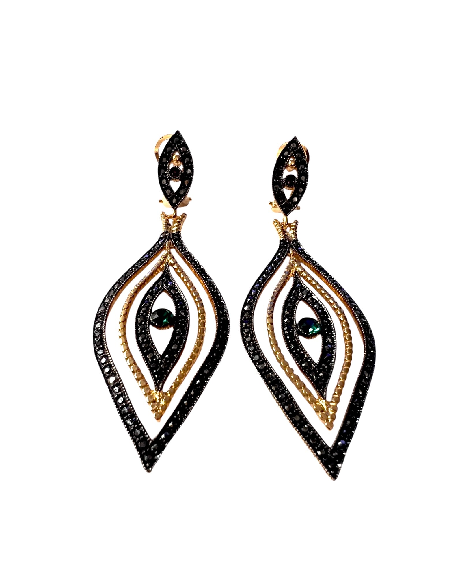 Gold Plated Silver Drop Earrings