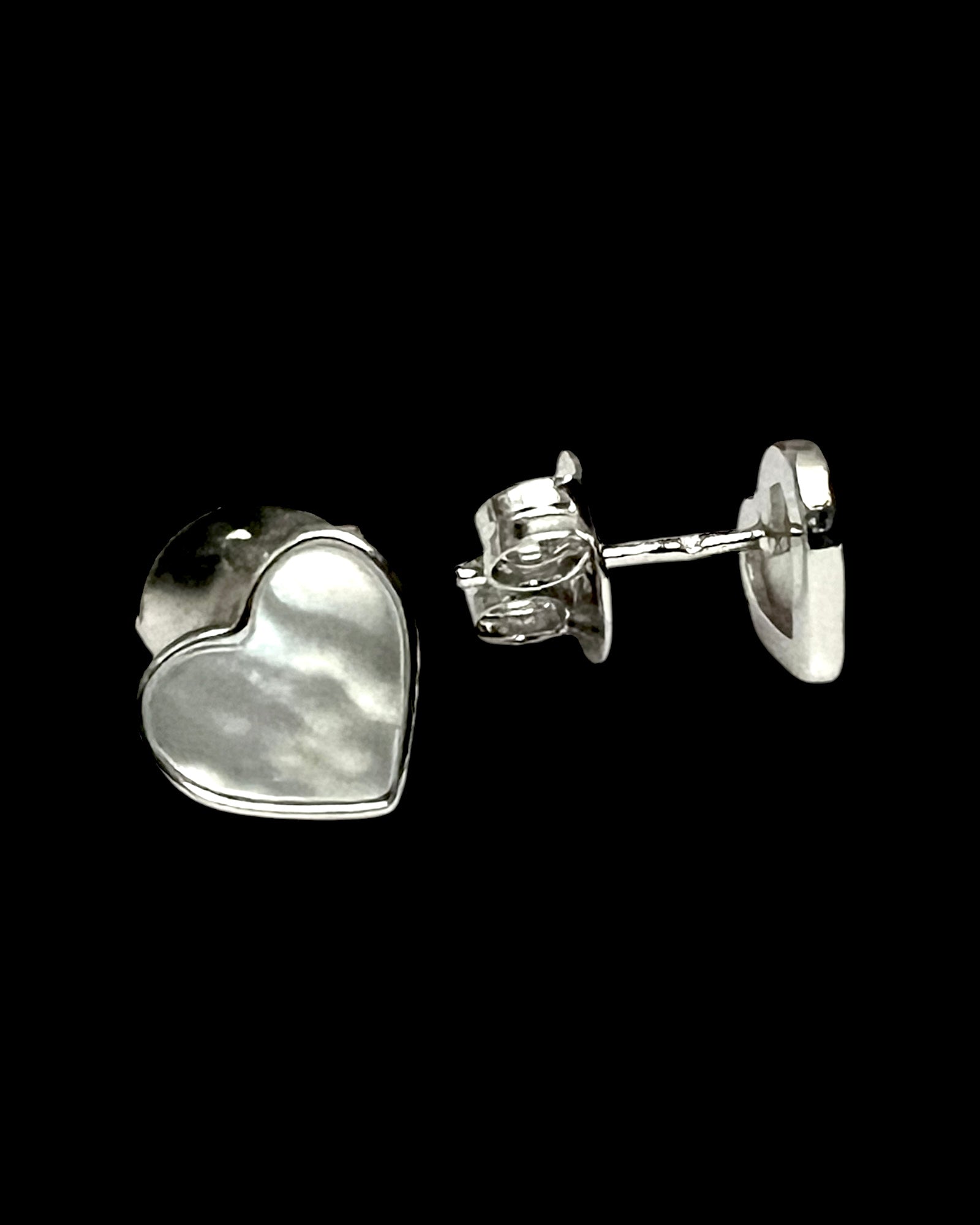 Heart Earrings in Silver