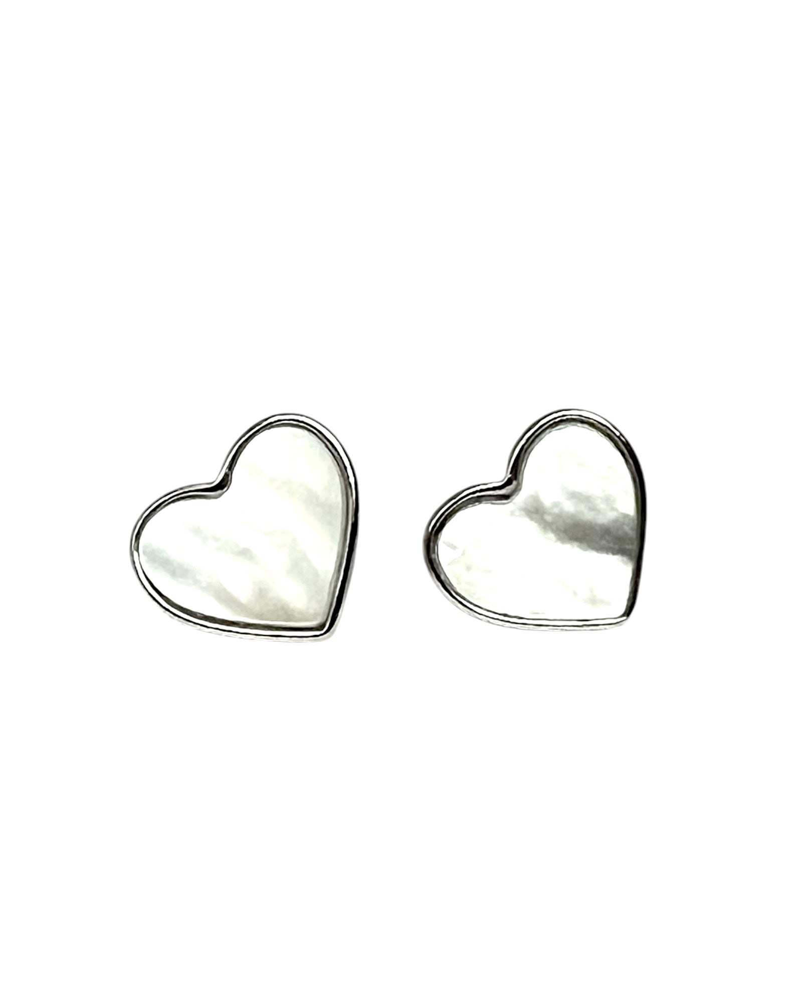Heart Earrings in Silver