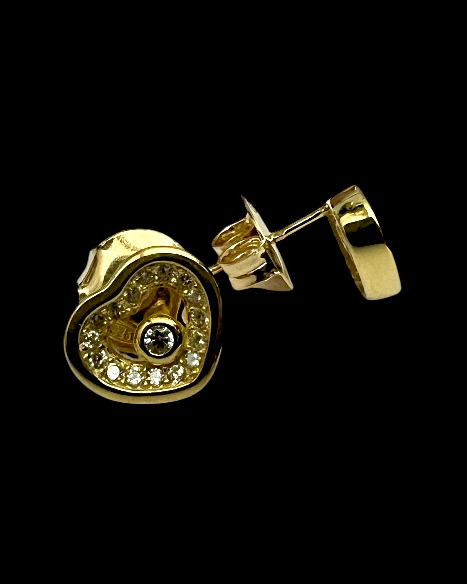 Gold Plated Silver Heart Earrings