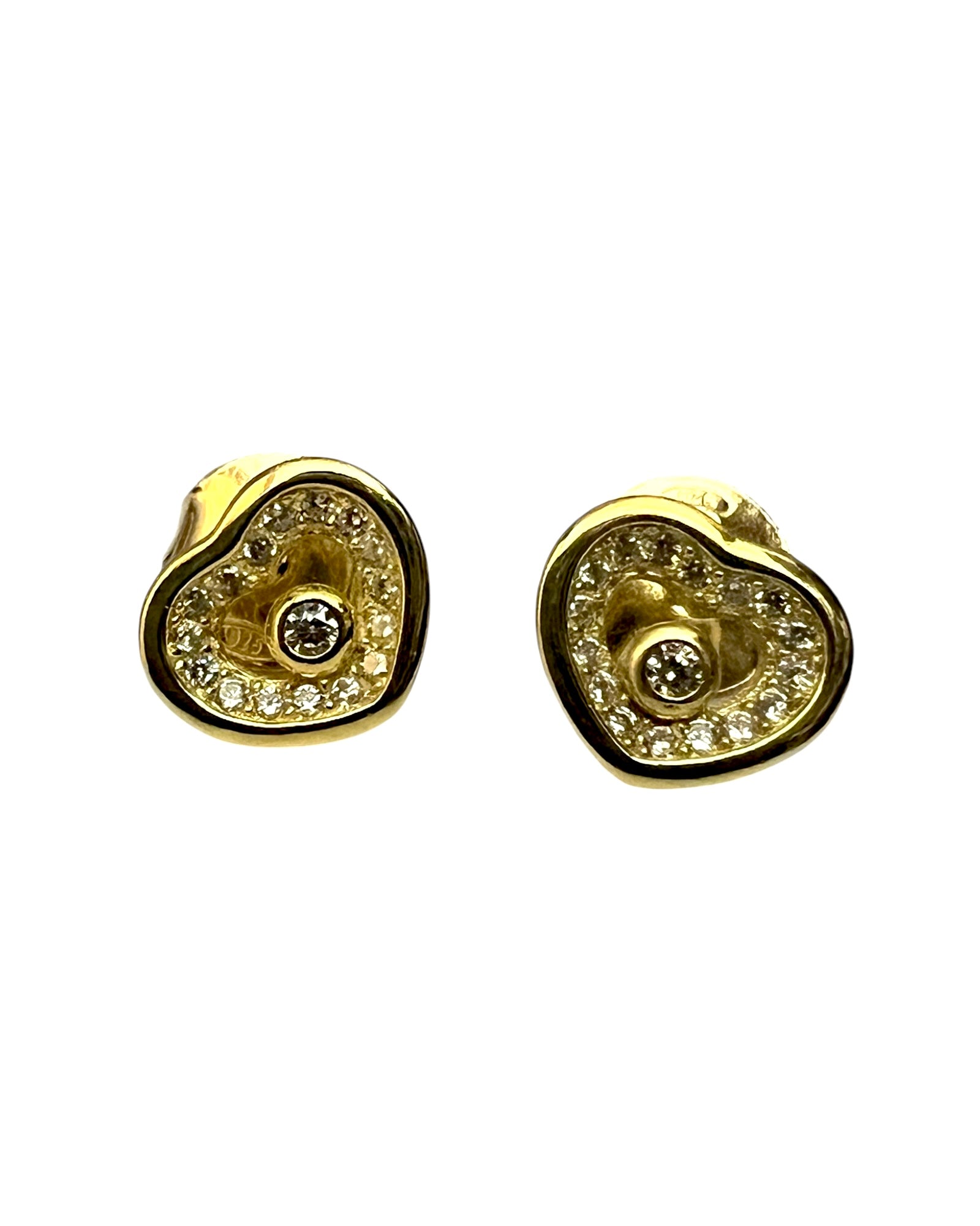 Gold Plated Silver Heart Earrings
