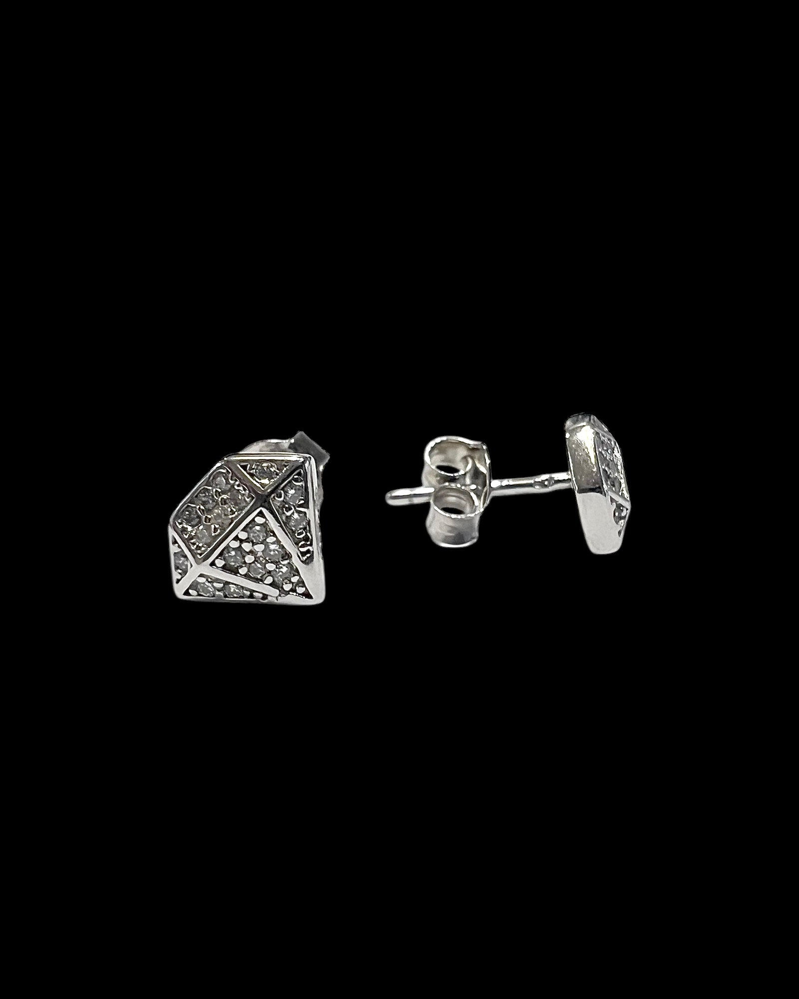 Diamond Earrings in Silver
