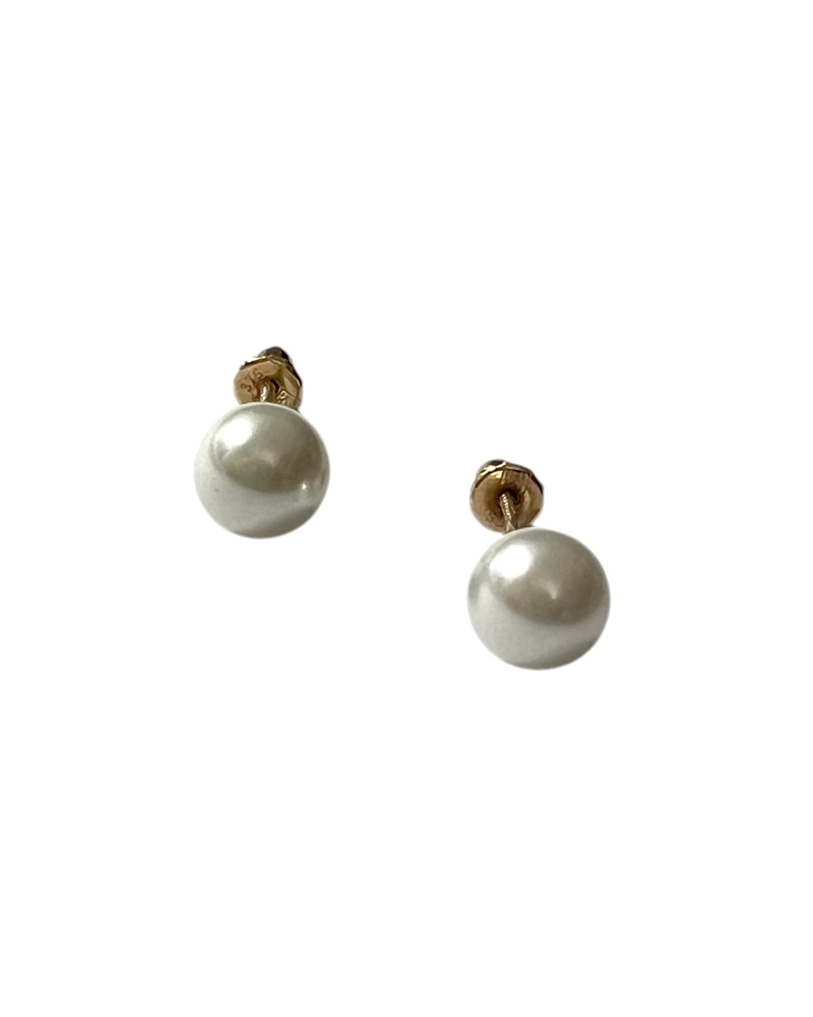 Gold Pearl Earrings