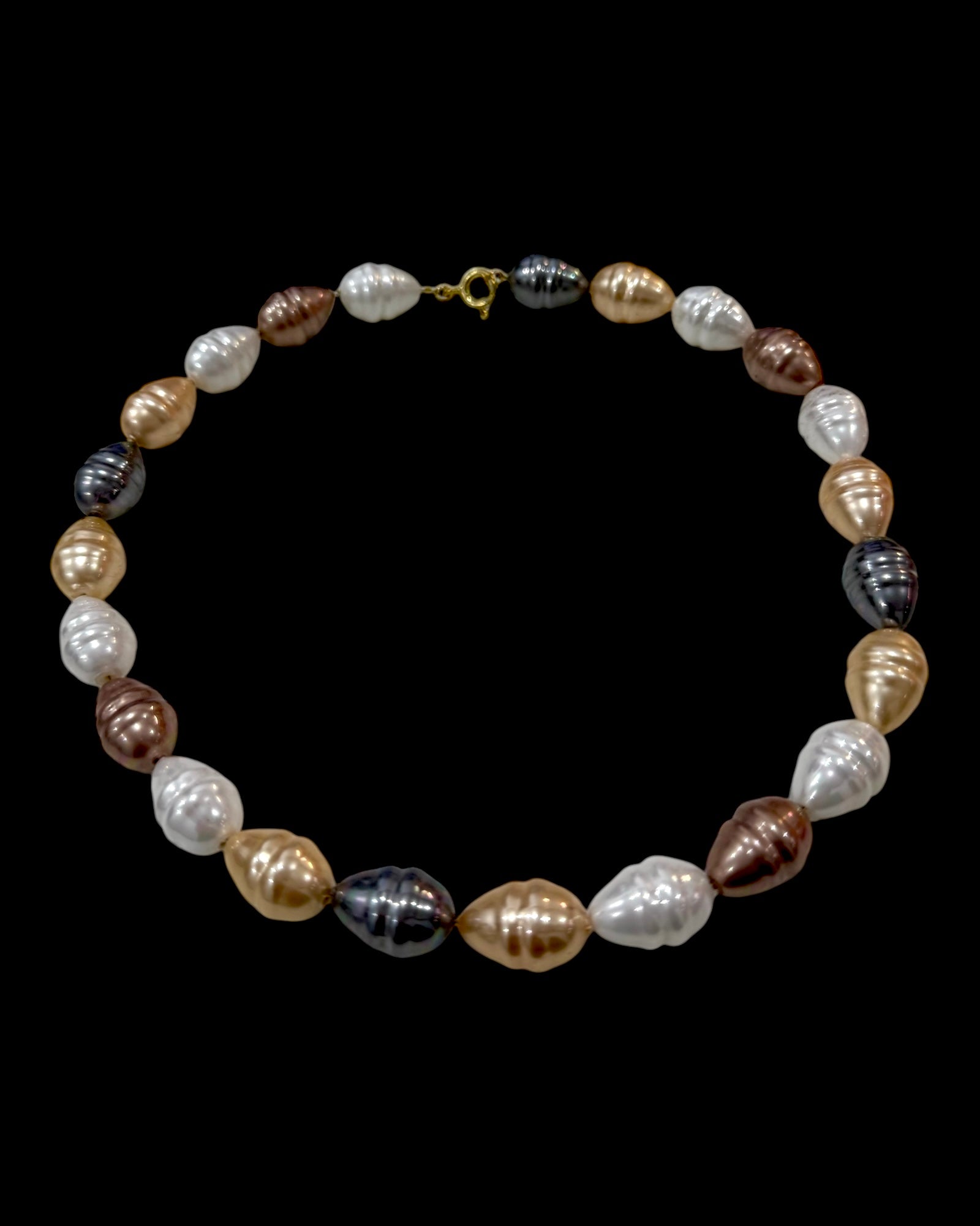 Gold Plated Silver Pearl Necklace