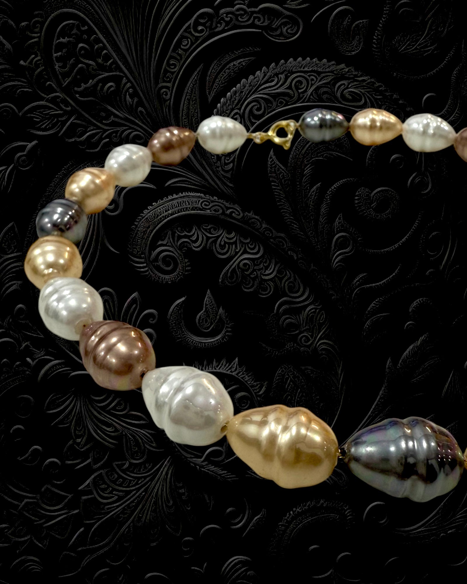 Gold Plated Silver Pearl Necklace