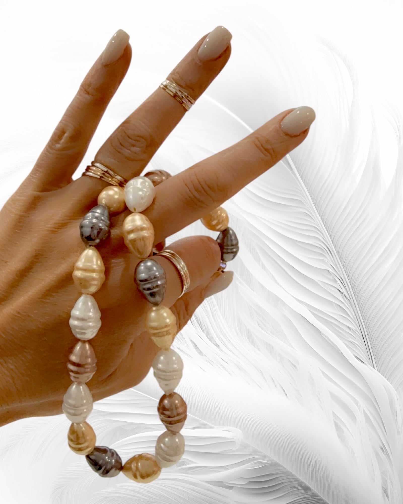 Gold Plated Silver Pearl Necklace