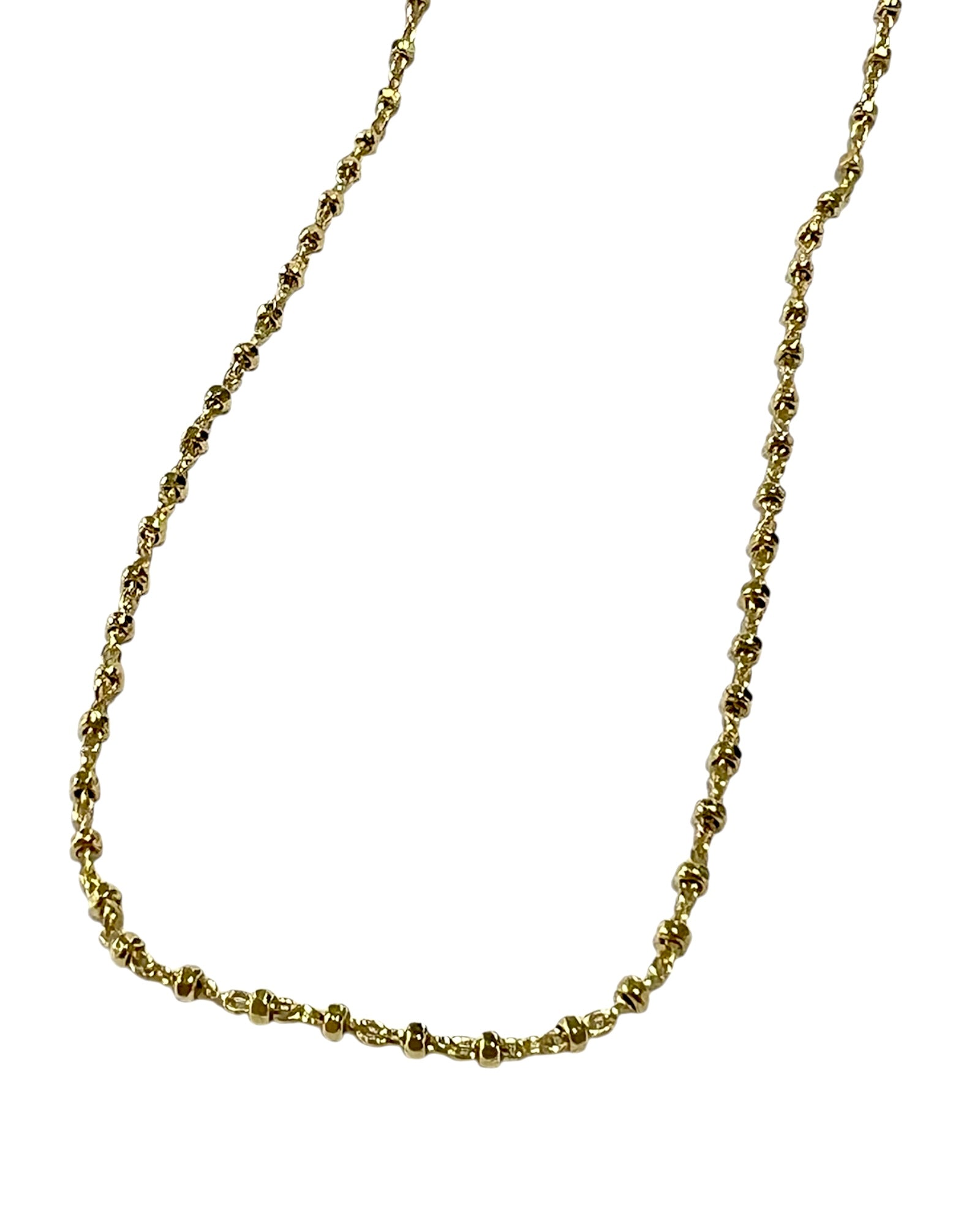 Simple Gold Plated Silver Ball Necklace