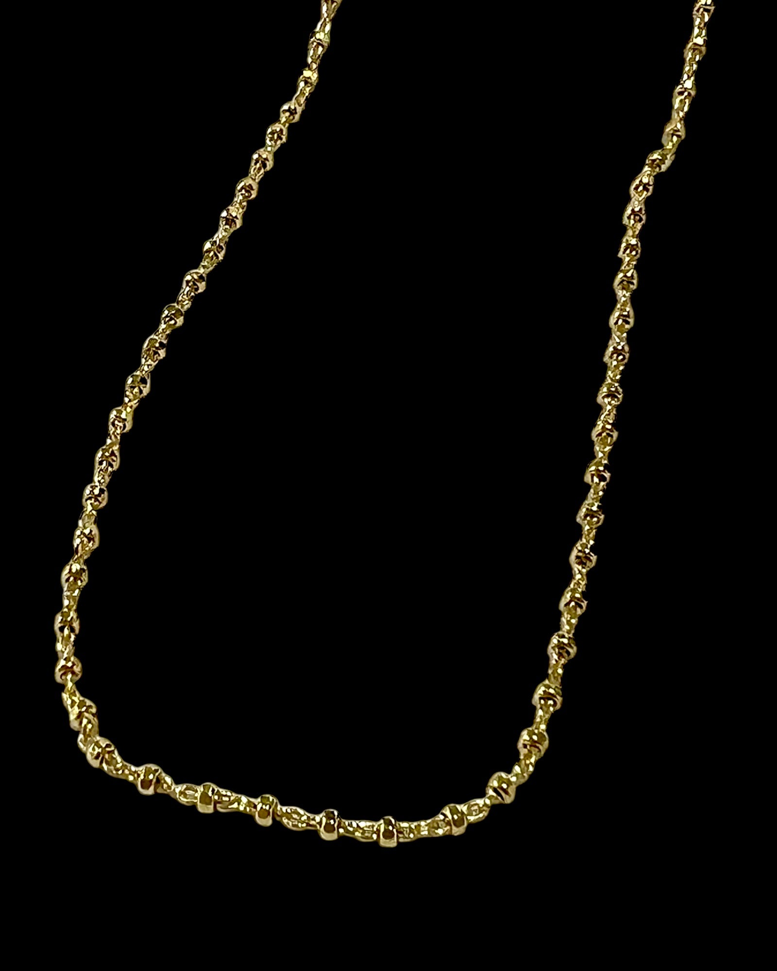 Simple Gold Plated Silver Ball Necklace