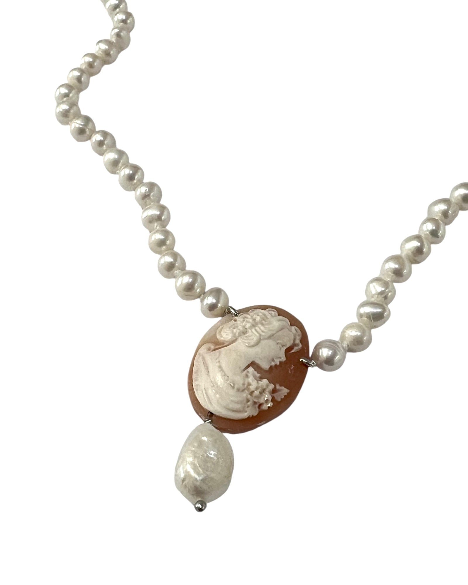 Silver Cameo Necklace