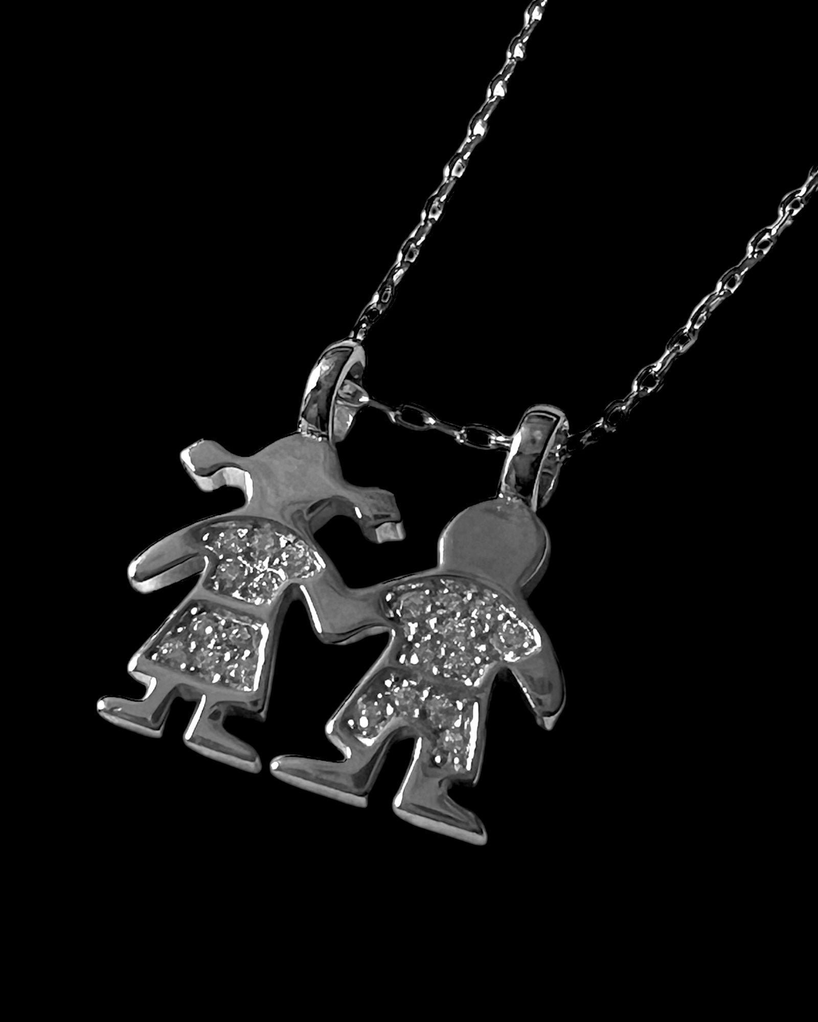 Silver Couple Necklace