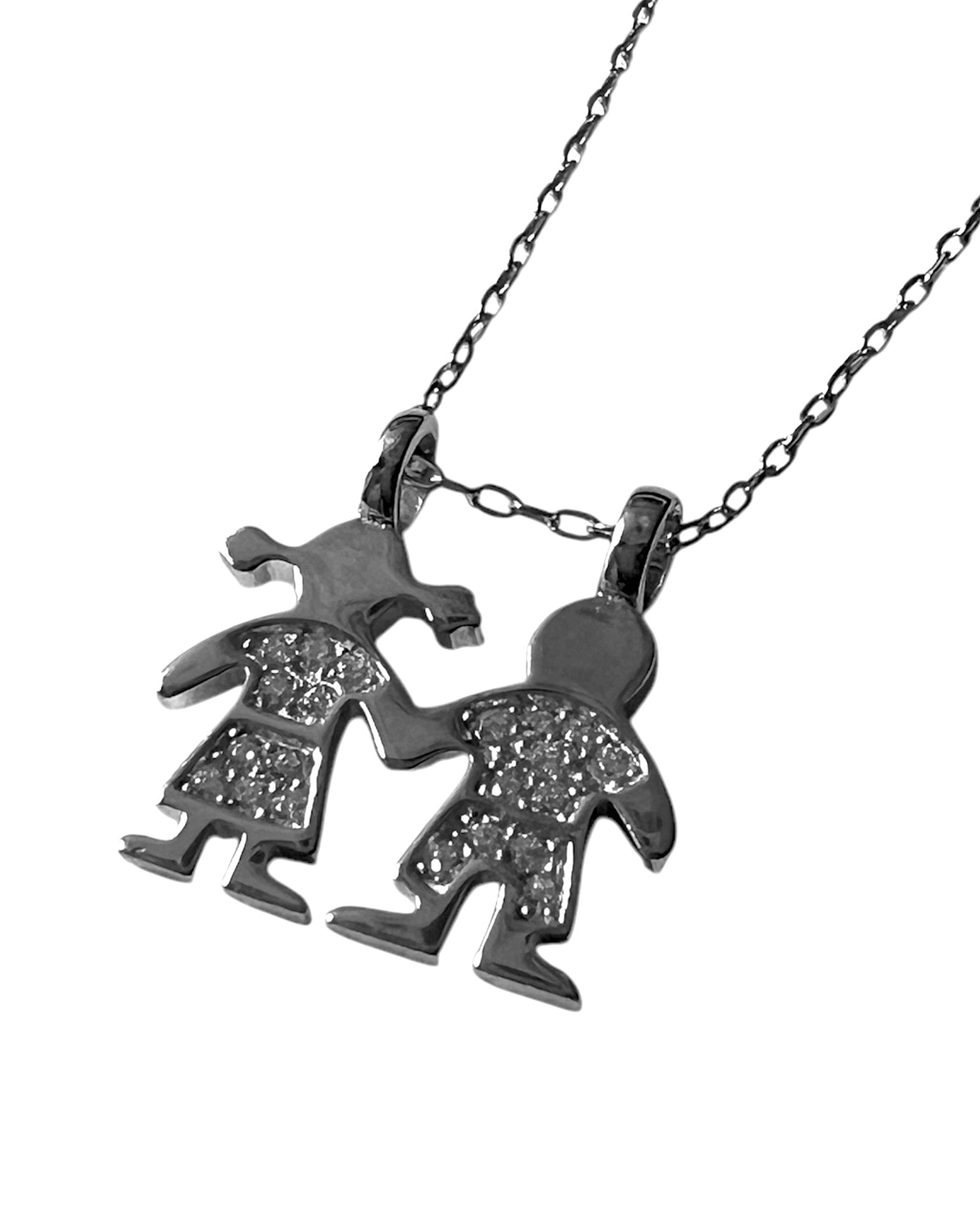 Silver Couple Necklace