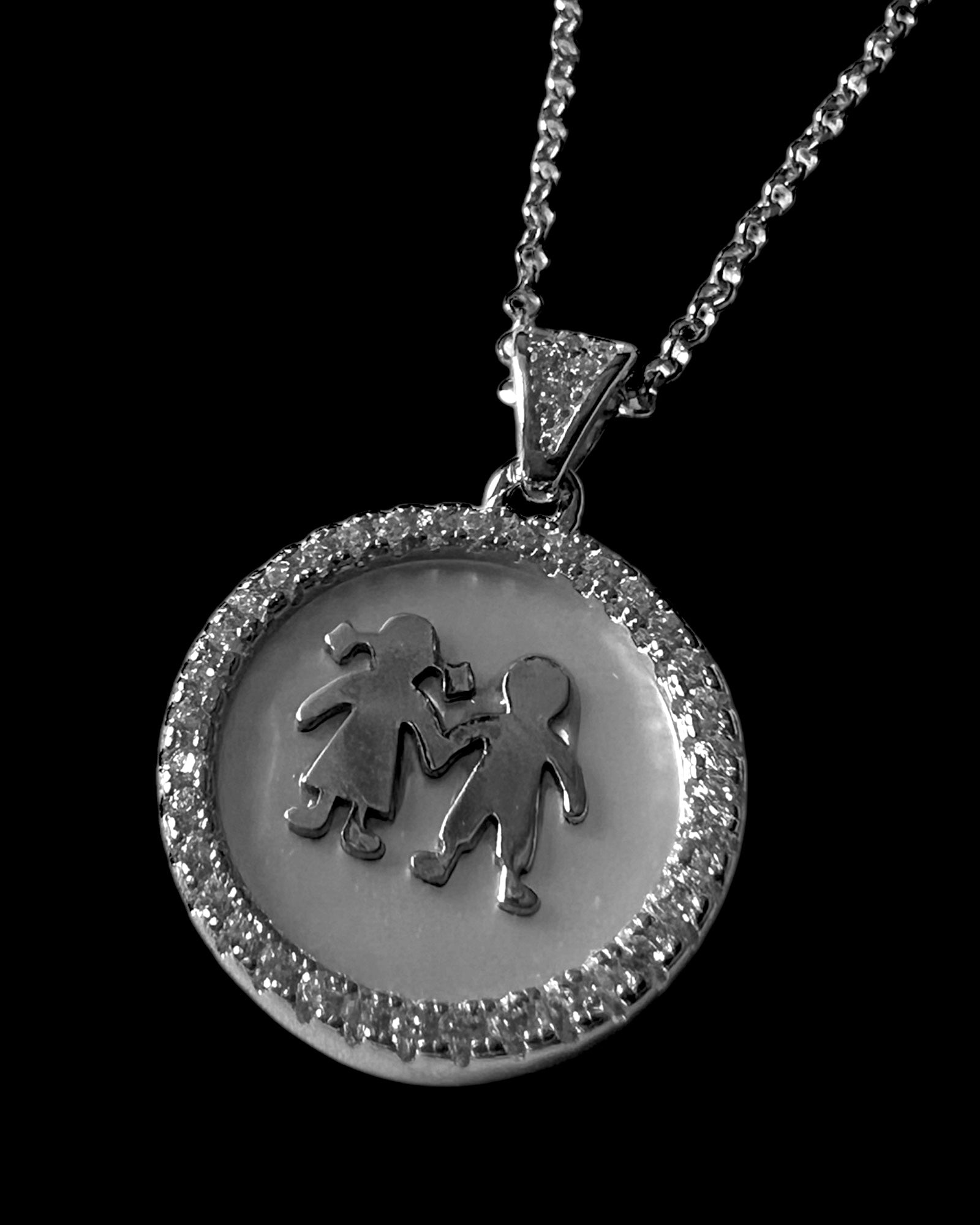 Silver Couple Necklace