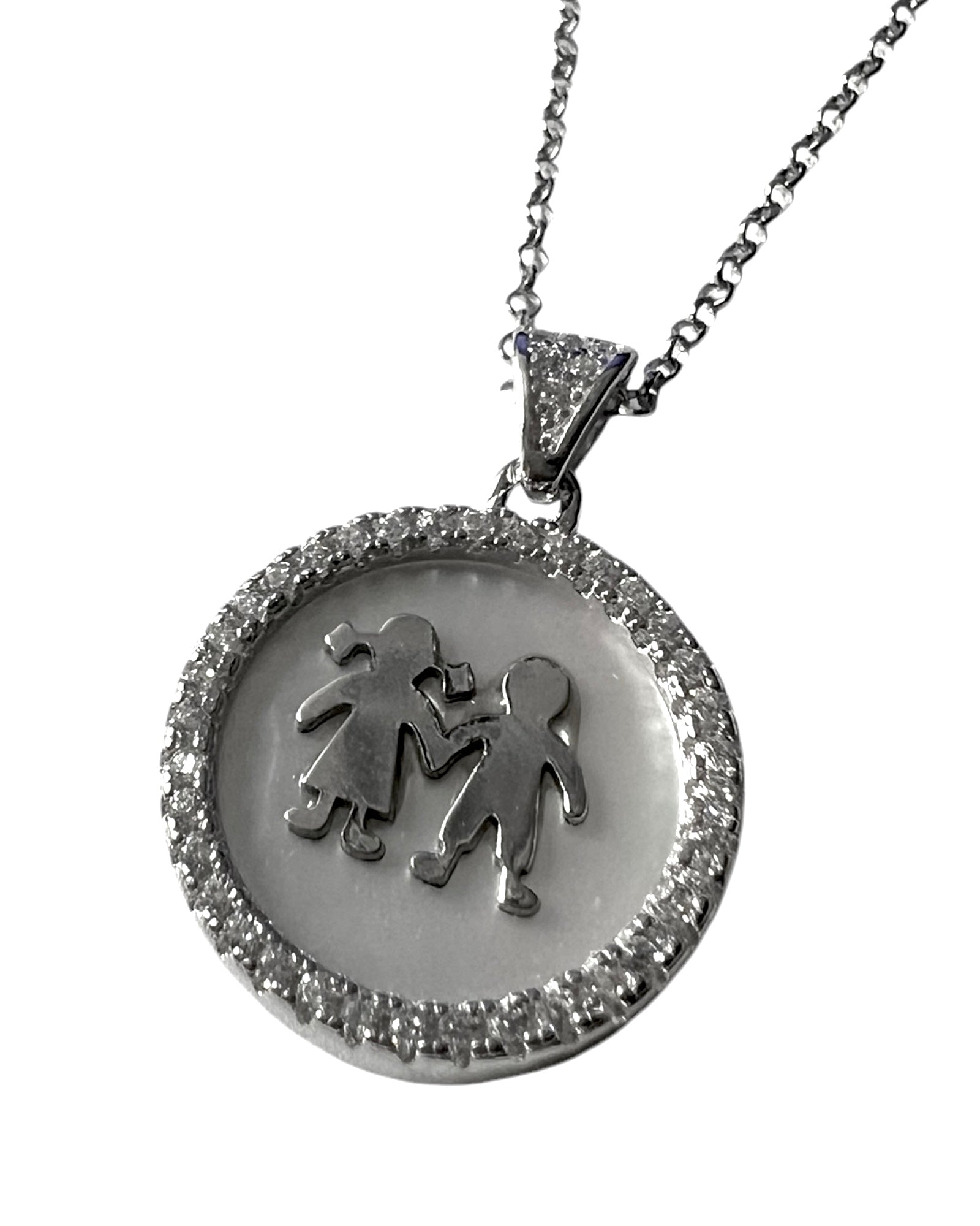 Silver Couple Necklace