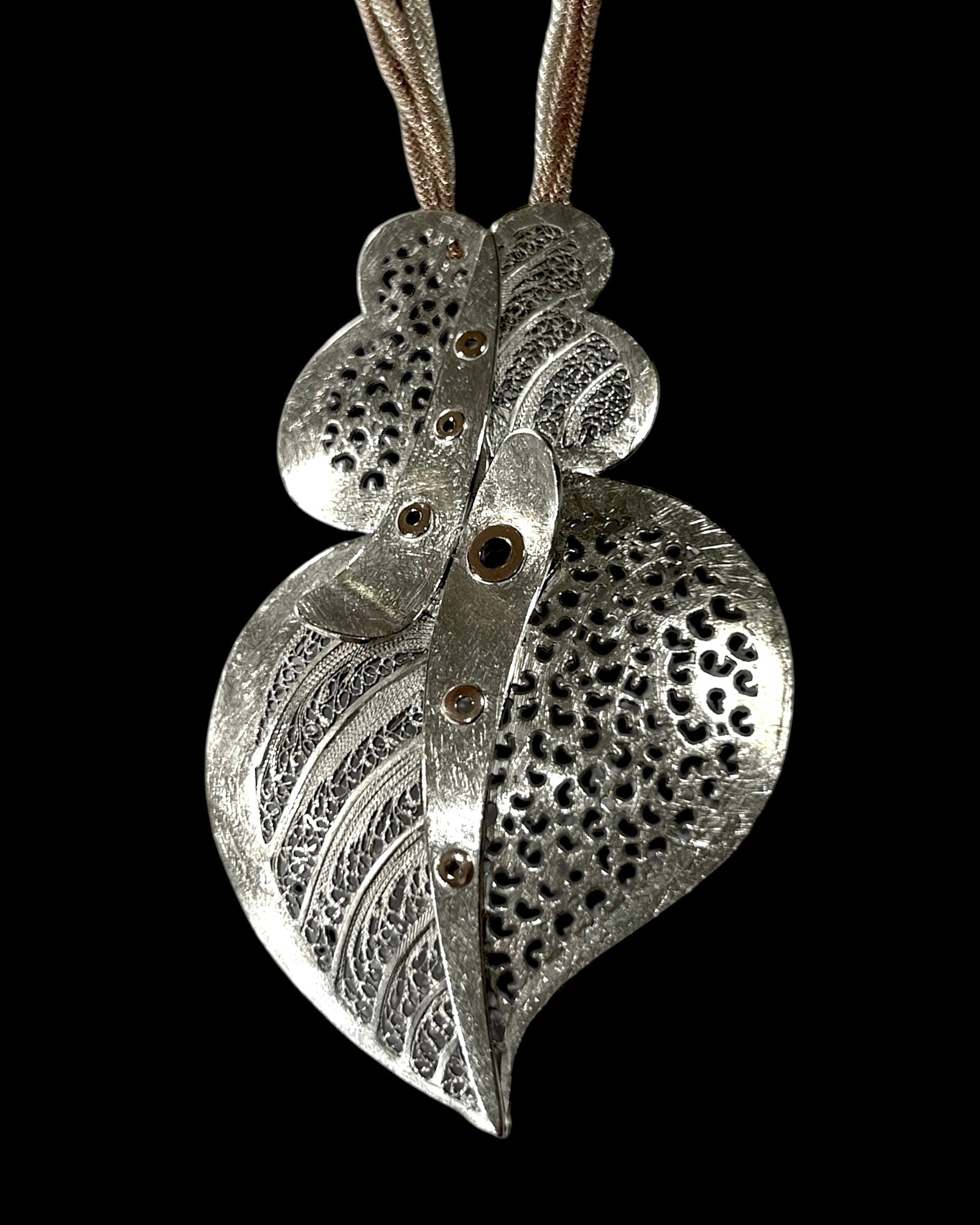 Heart of Viana Medal in Silver and Rose Silver
