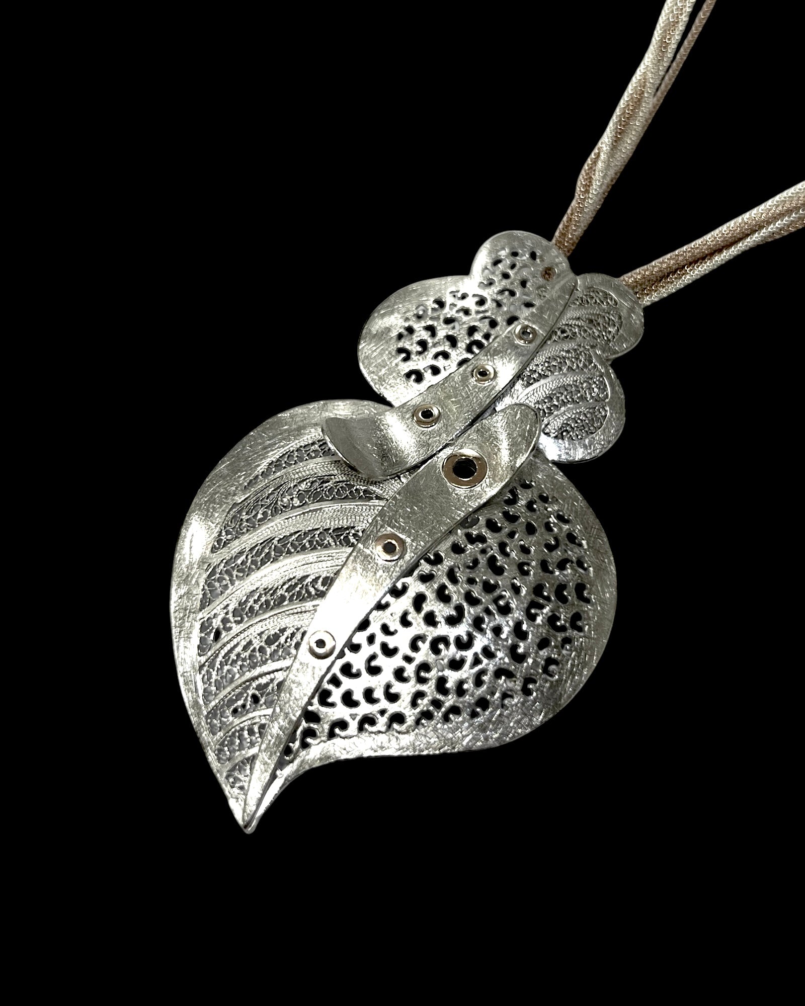 Heart of Viana Medal in Silver and Rose Silver