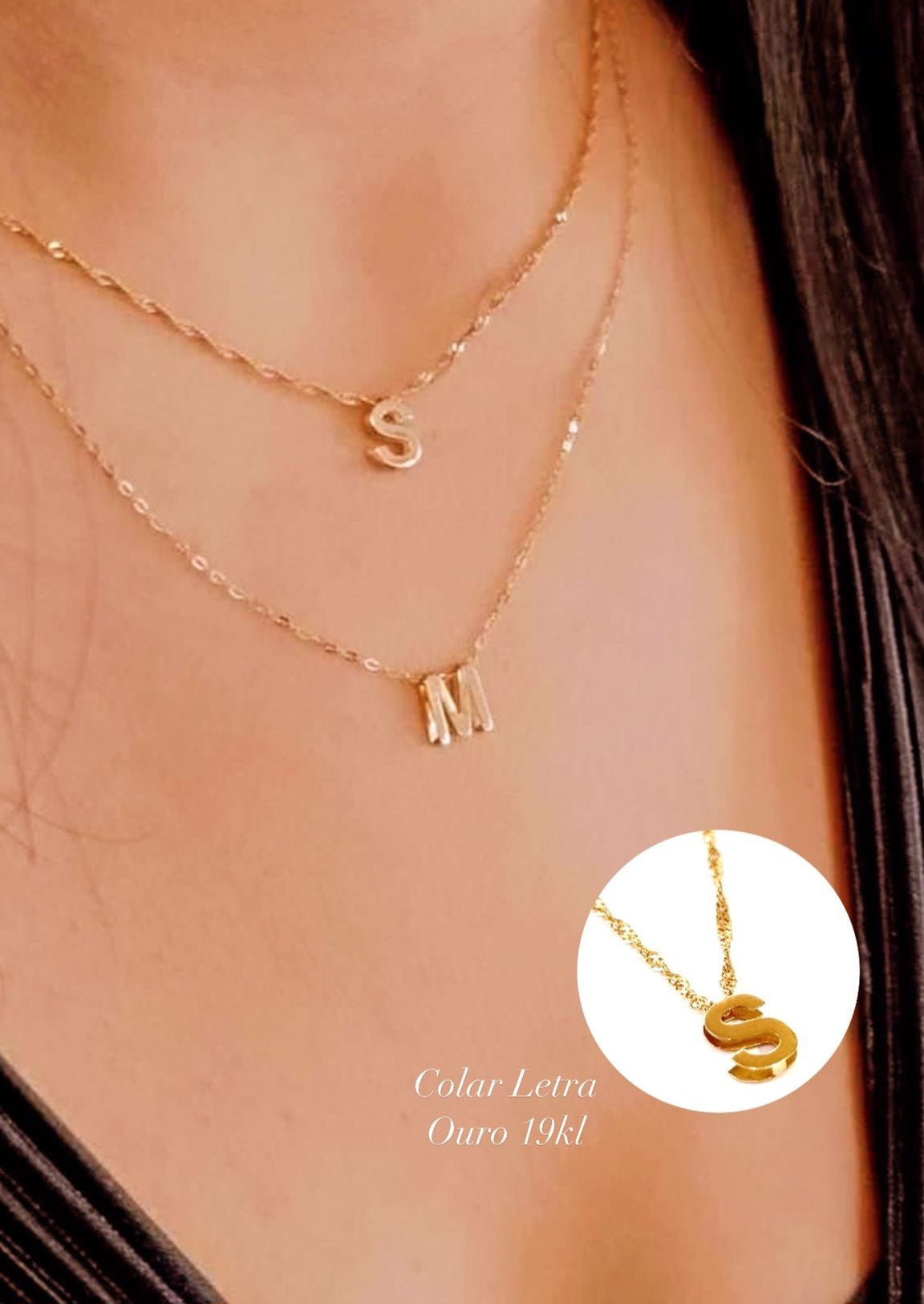 Gold Letter A Necklace