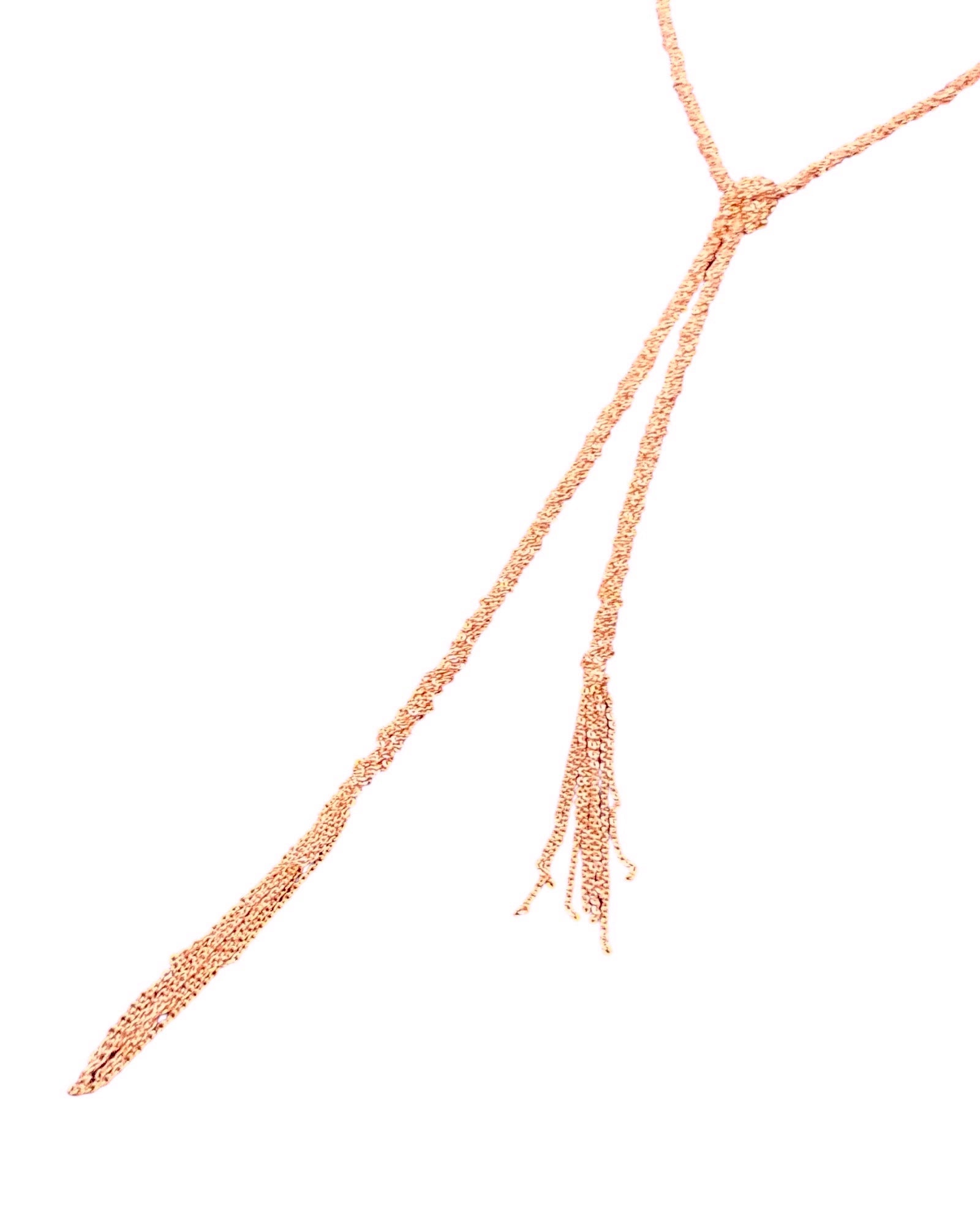 Colar Nó em Prata Rosa