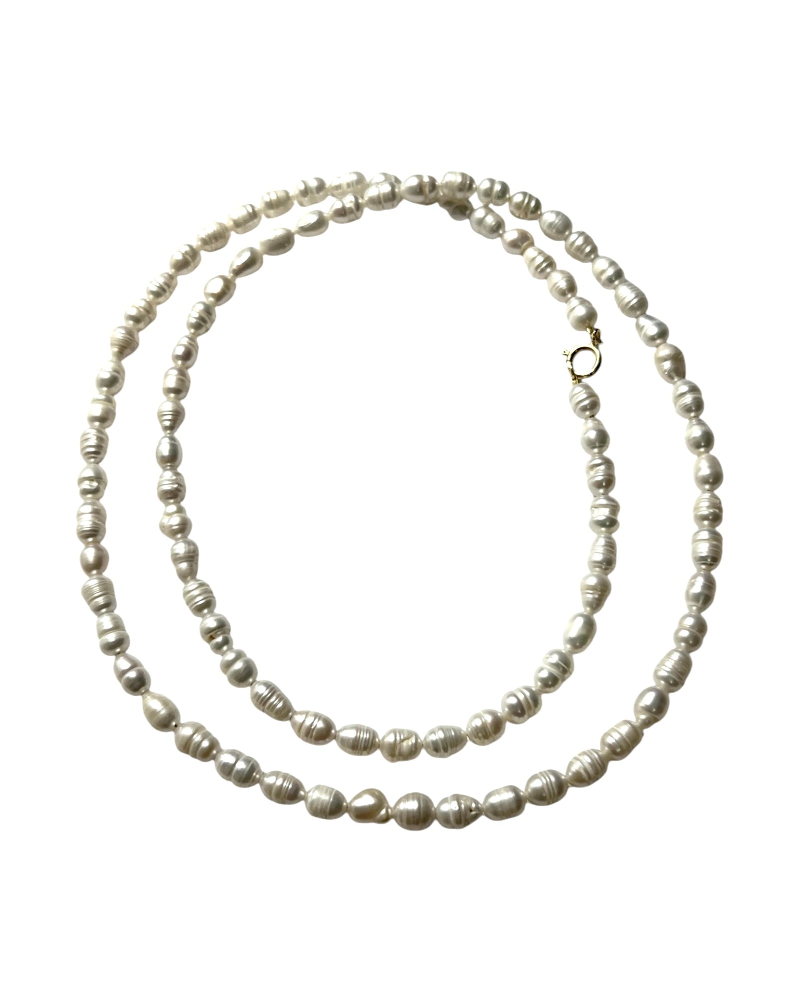 Gold Plated Silver Pearl Necklace