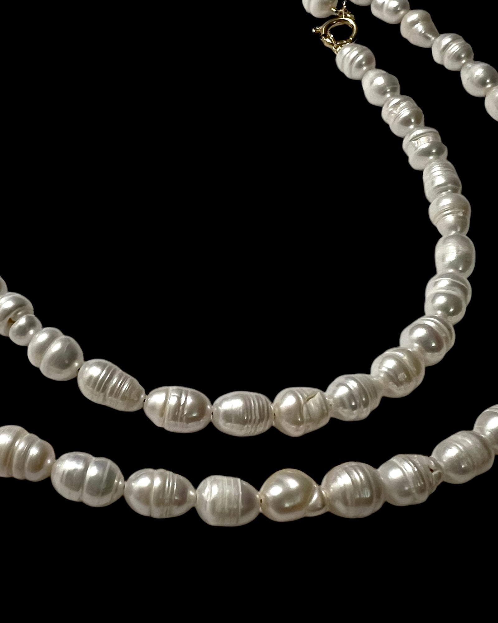 Gold Plated Silver Pearl Necklace