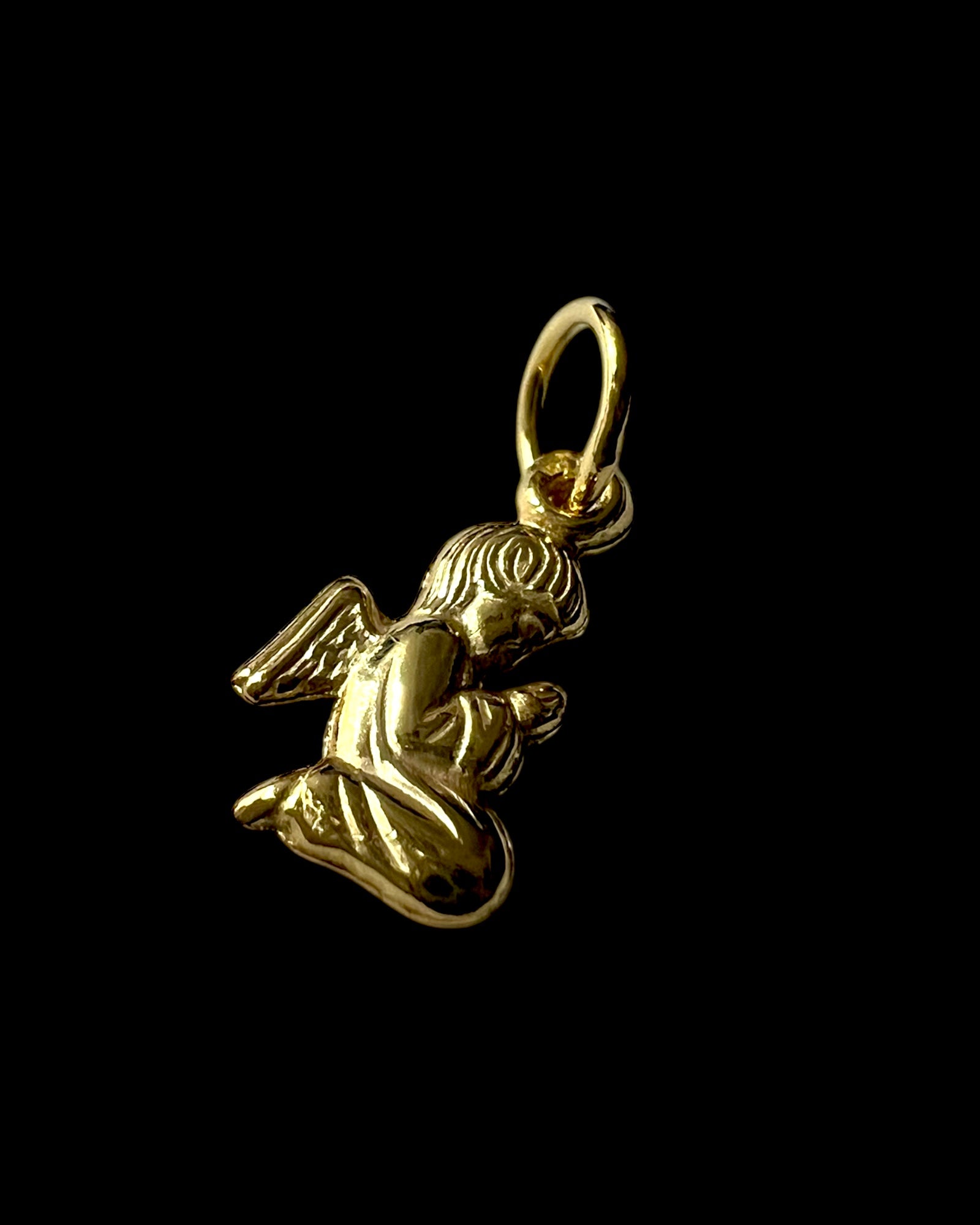 Angel Medal in Gold Plated Silver