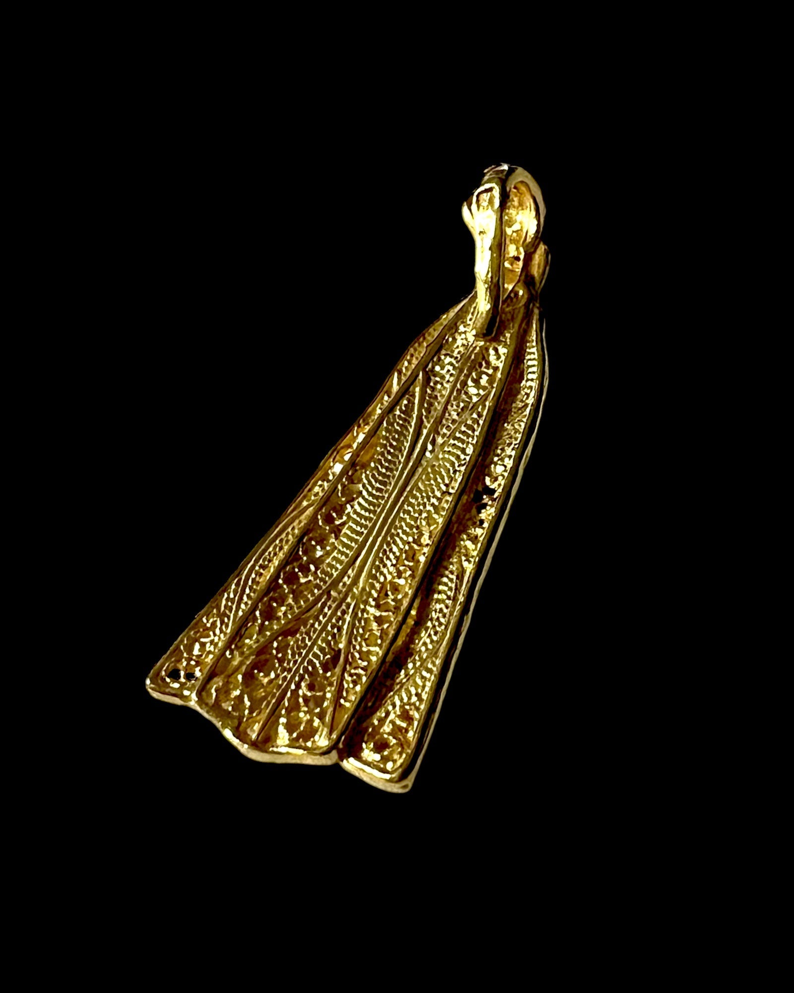 Our Lady of Fatima Medal in Gold Plated Silver