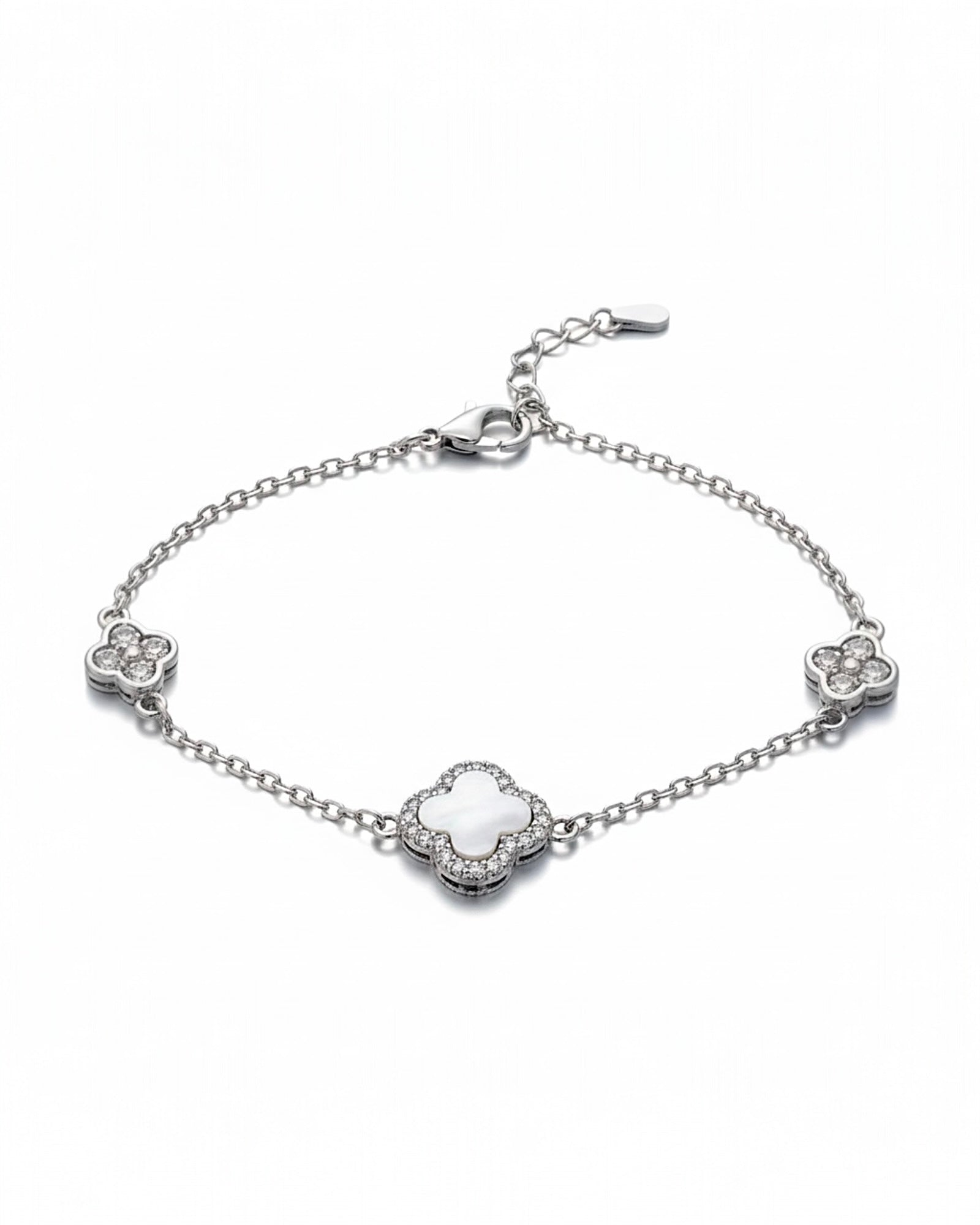 Pulseira Trevos em Prata