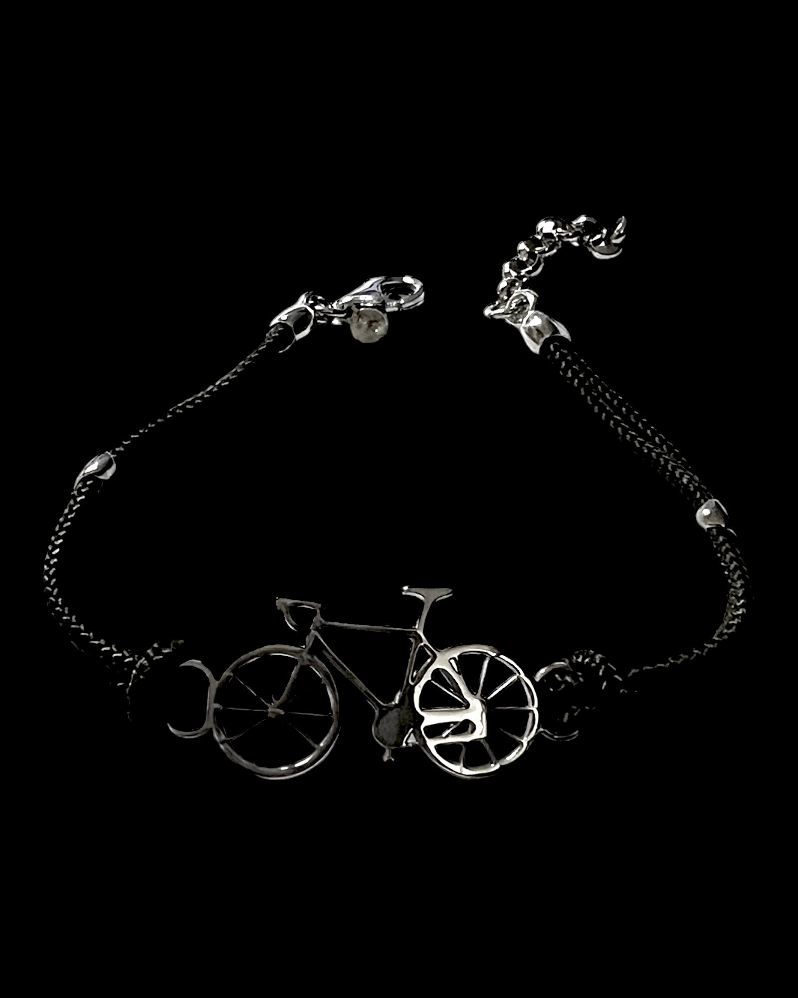 Silver Bicycle Bracelet
