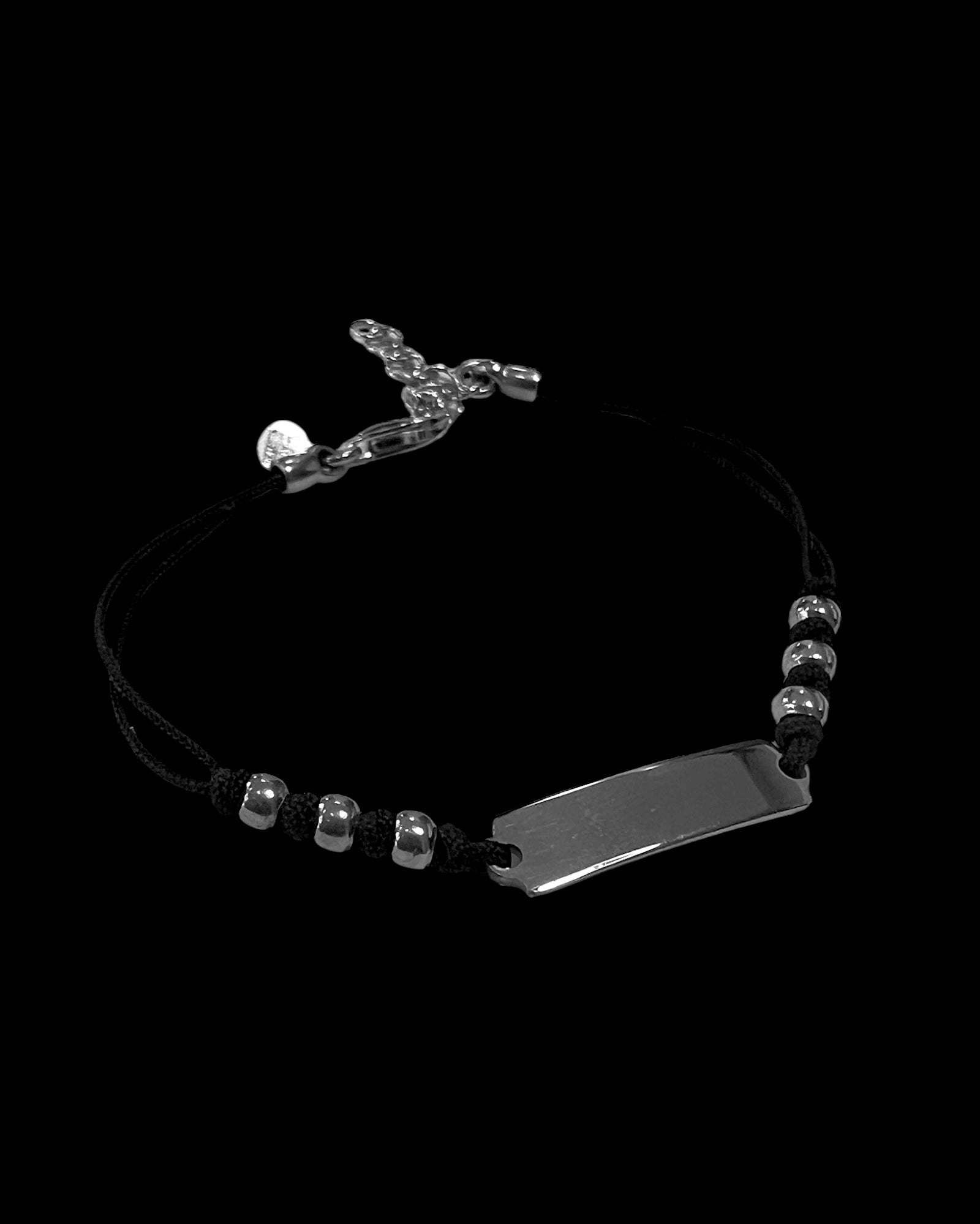 Silk Bracelet for Children with Silver Plate