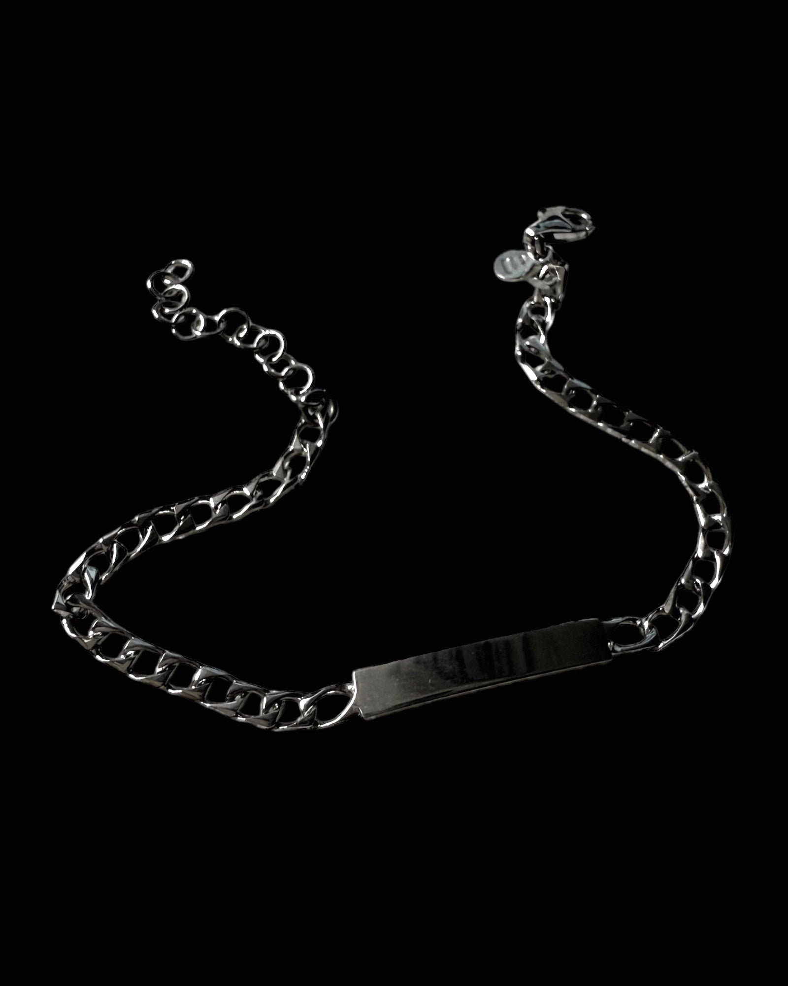 Pulseira Corrente com Chapa em Prata