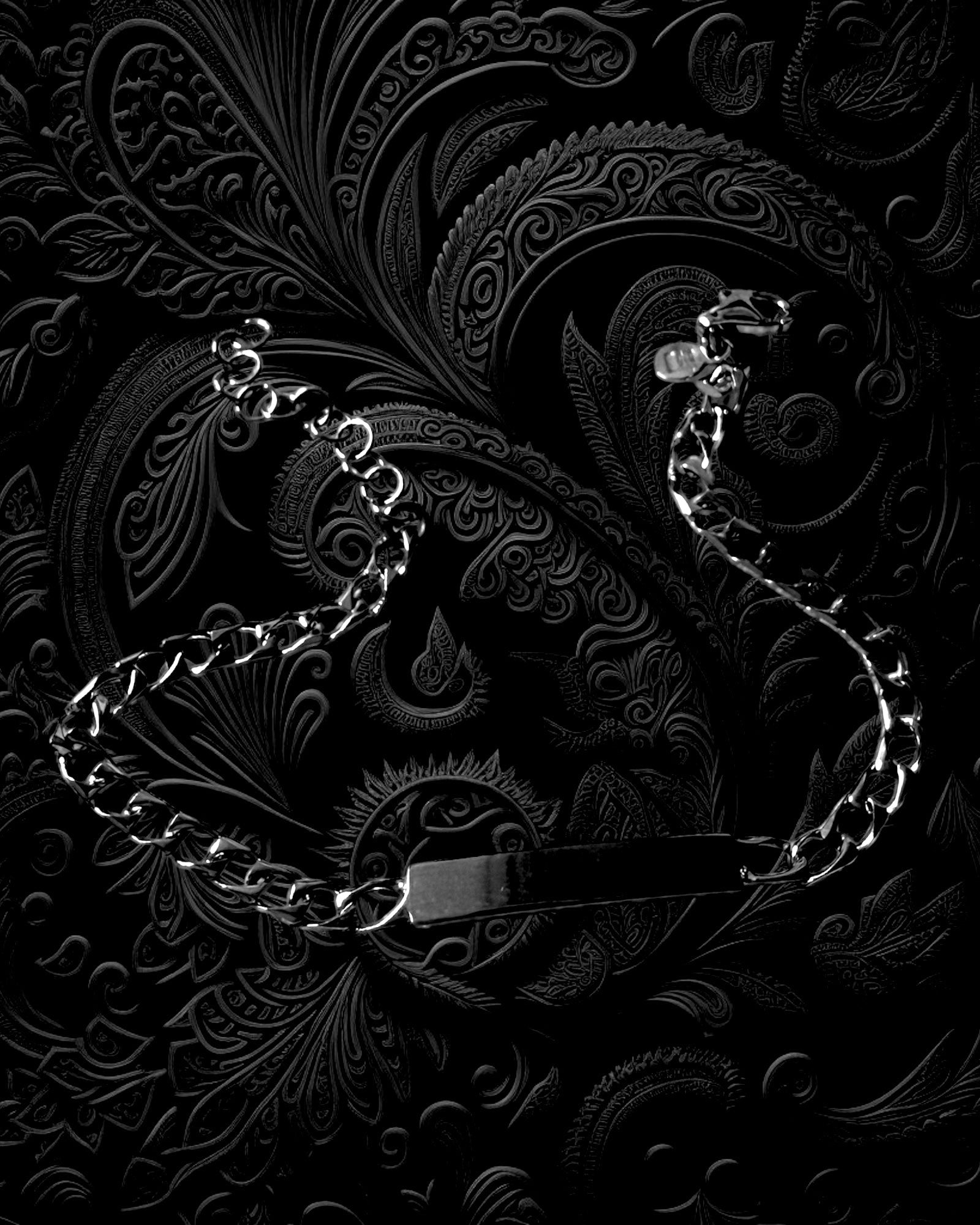 Pulseira Corrente com Chapa em Prata