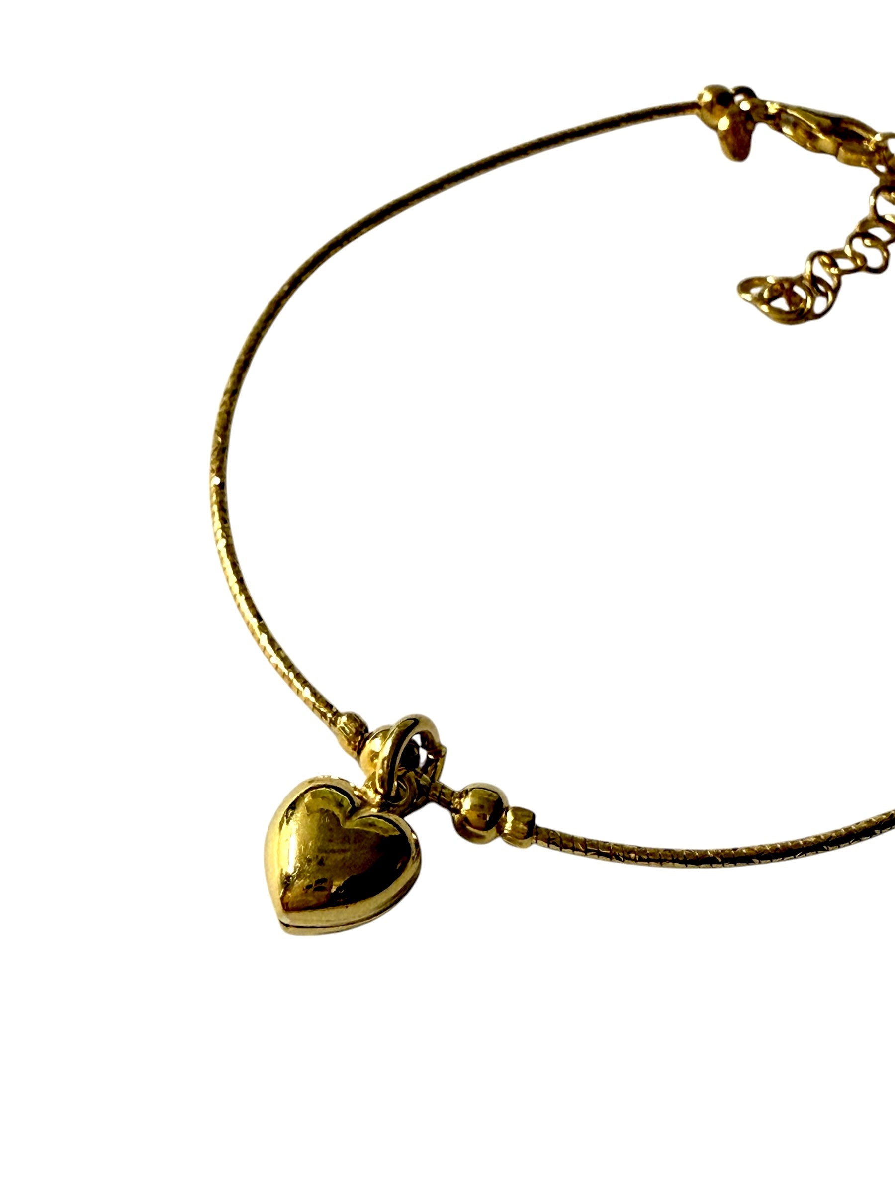 Pulseira Coração Cheio em Prata Dourada