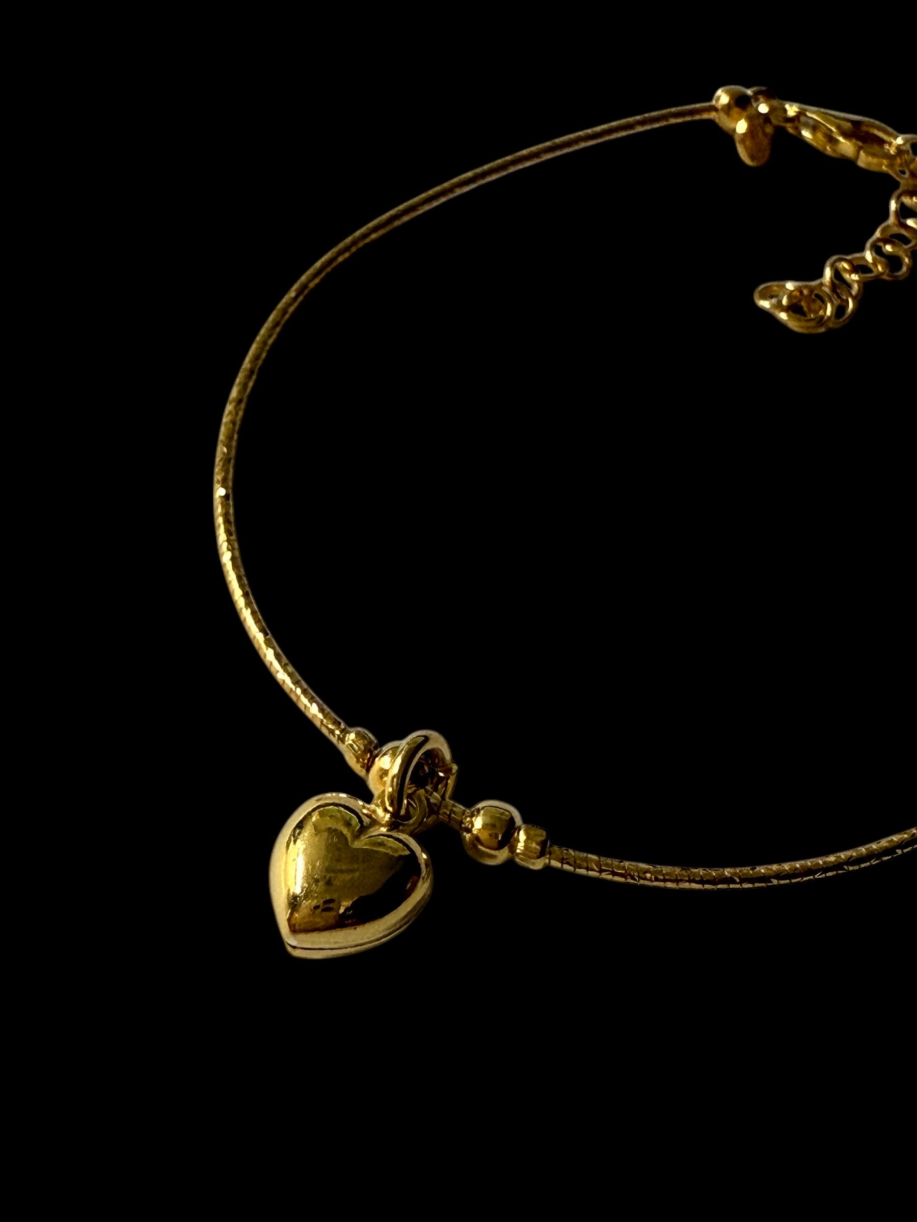 Pulseira Coração Cheio em Prata Dourada