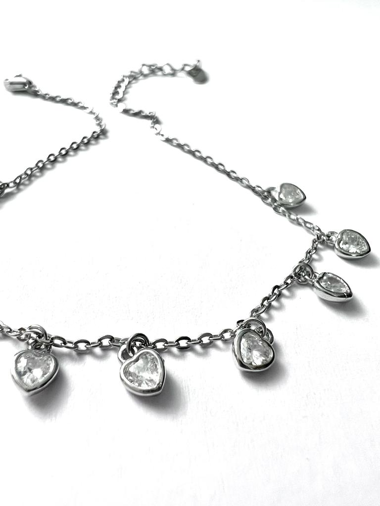Silver Hearts Bracelet