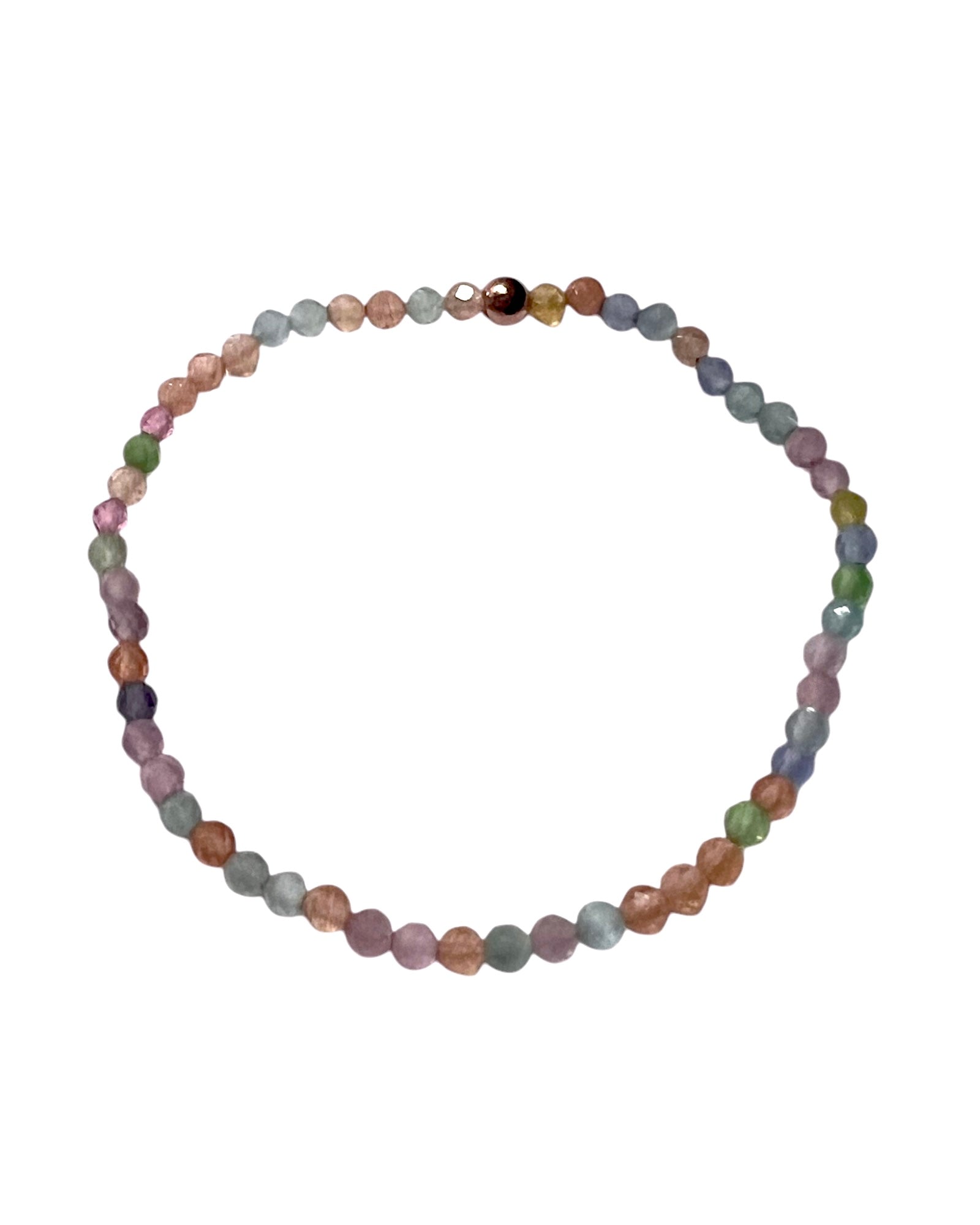 Pulseira Colorida em Prata Rosa