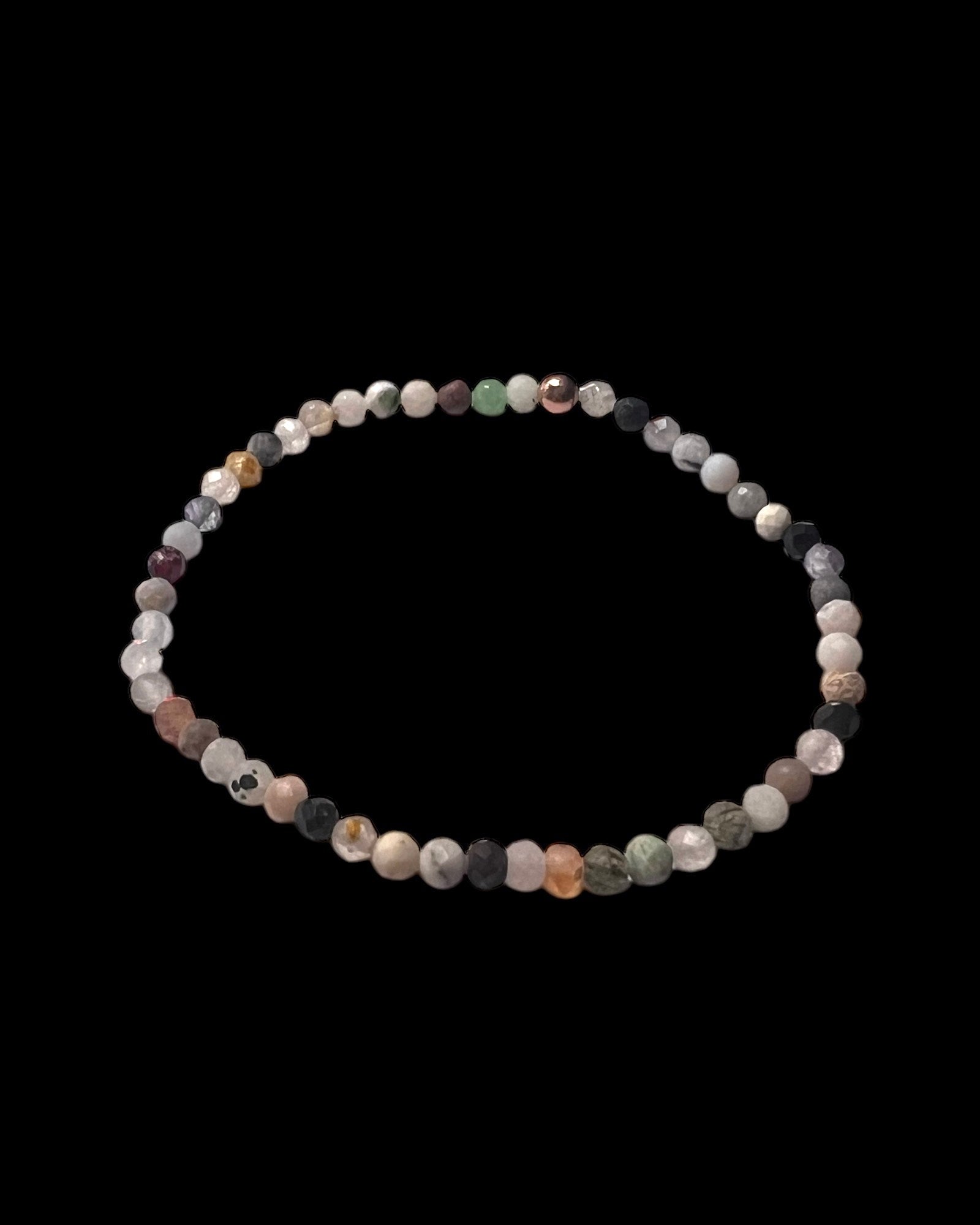 Colorful Pink Silver Bracelet