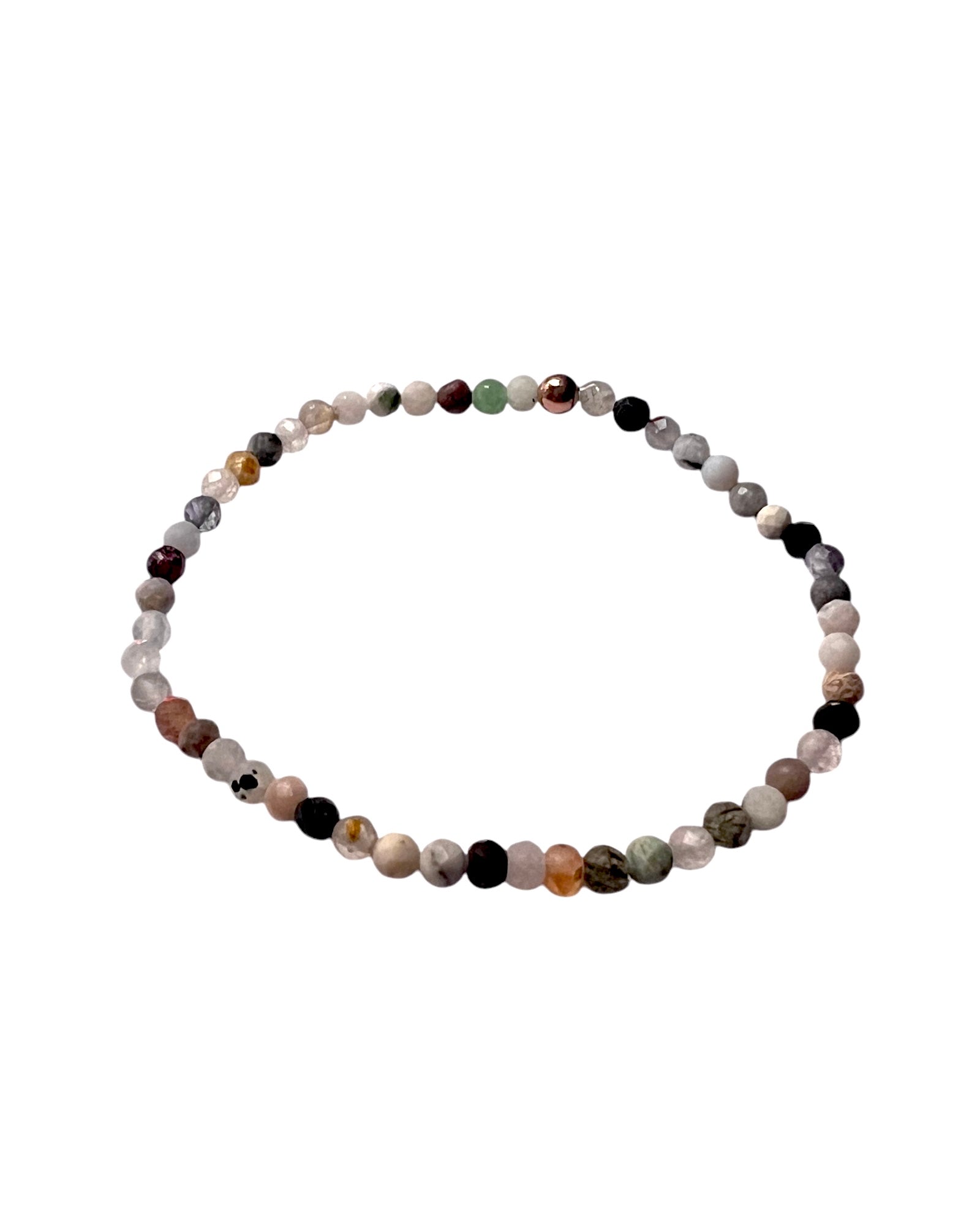 Colorful Pink Silver Bracelet