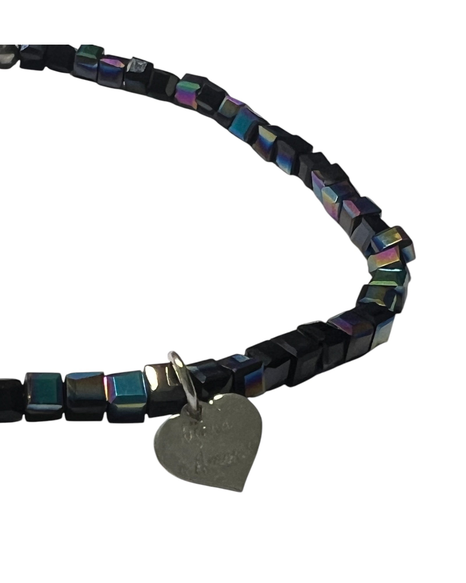 Colors Bracelet with Heart in Silver