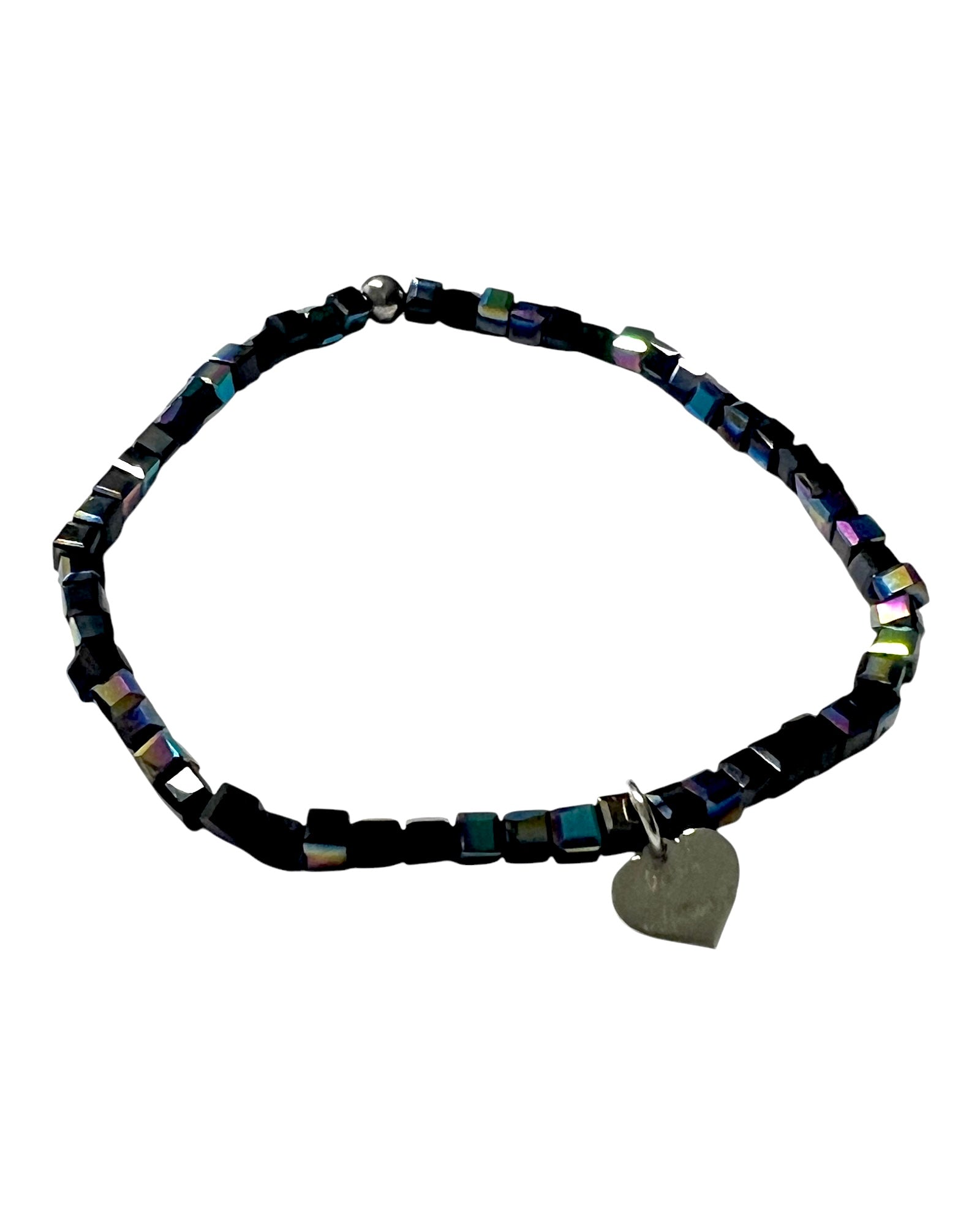 Colors Bracelet with Heart in Silver