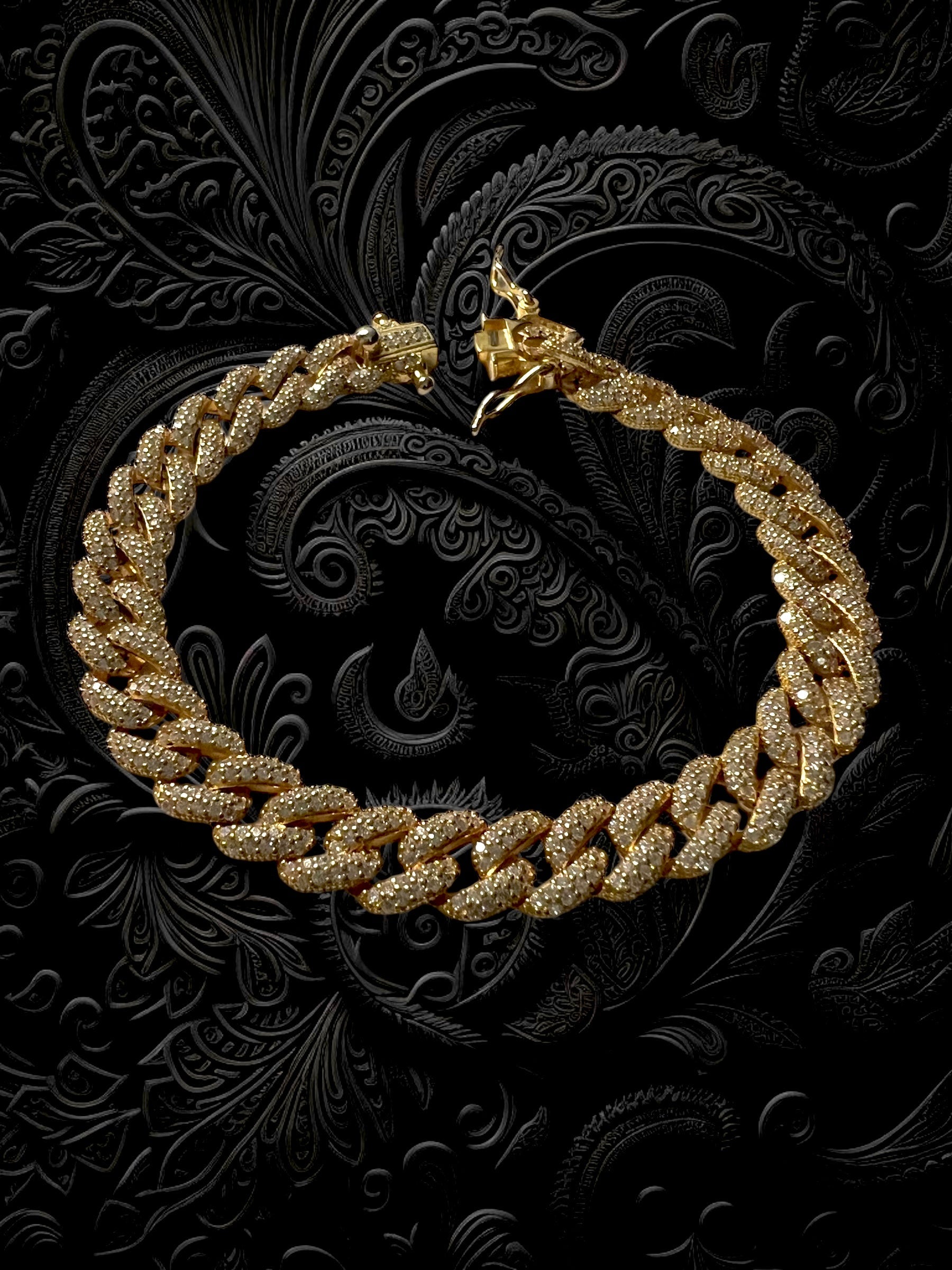Pulseira Corrente em Prata Dourada