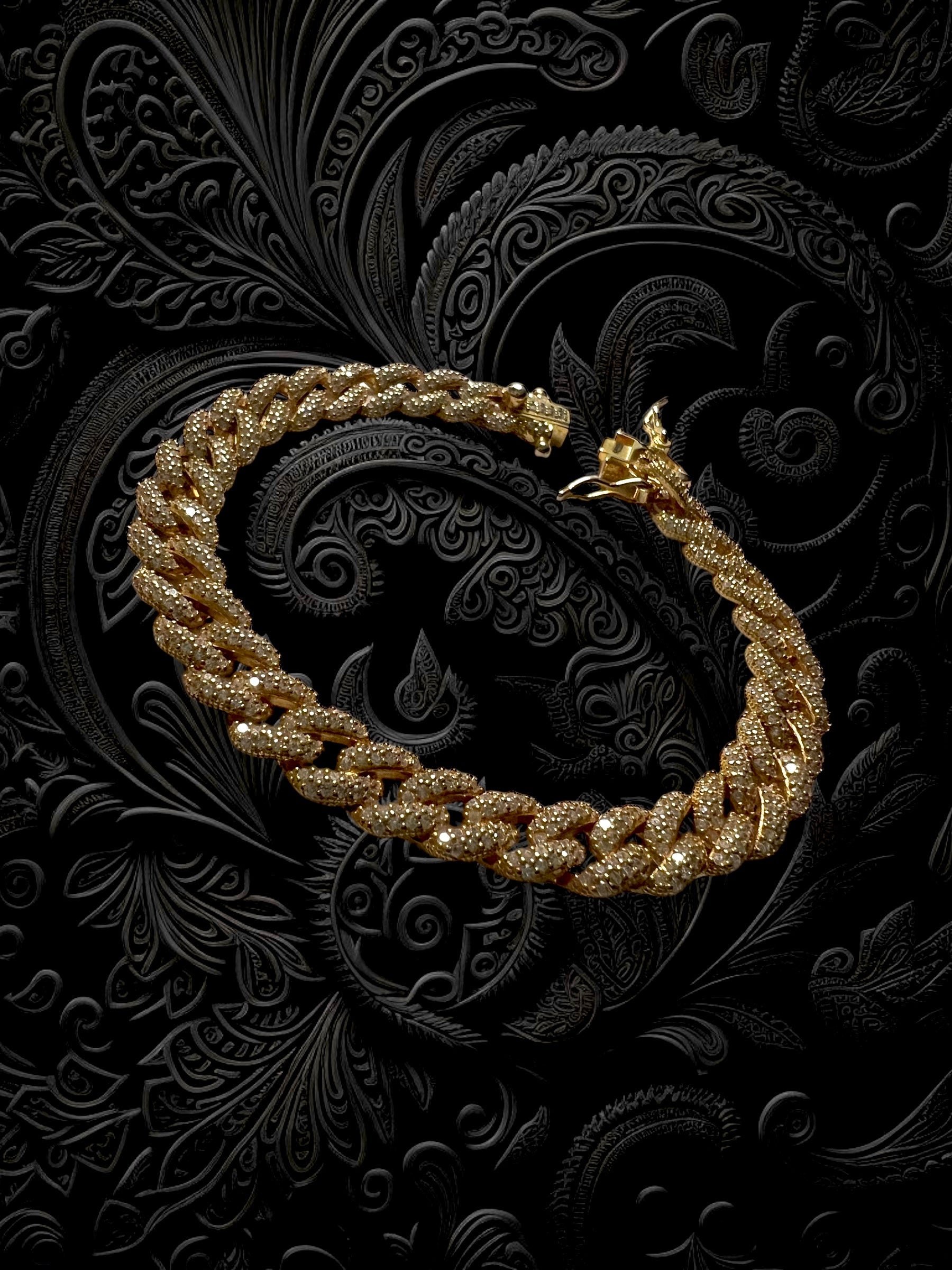 Pulseira Corrente em Prata Dourada