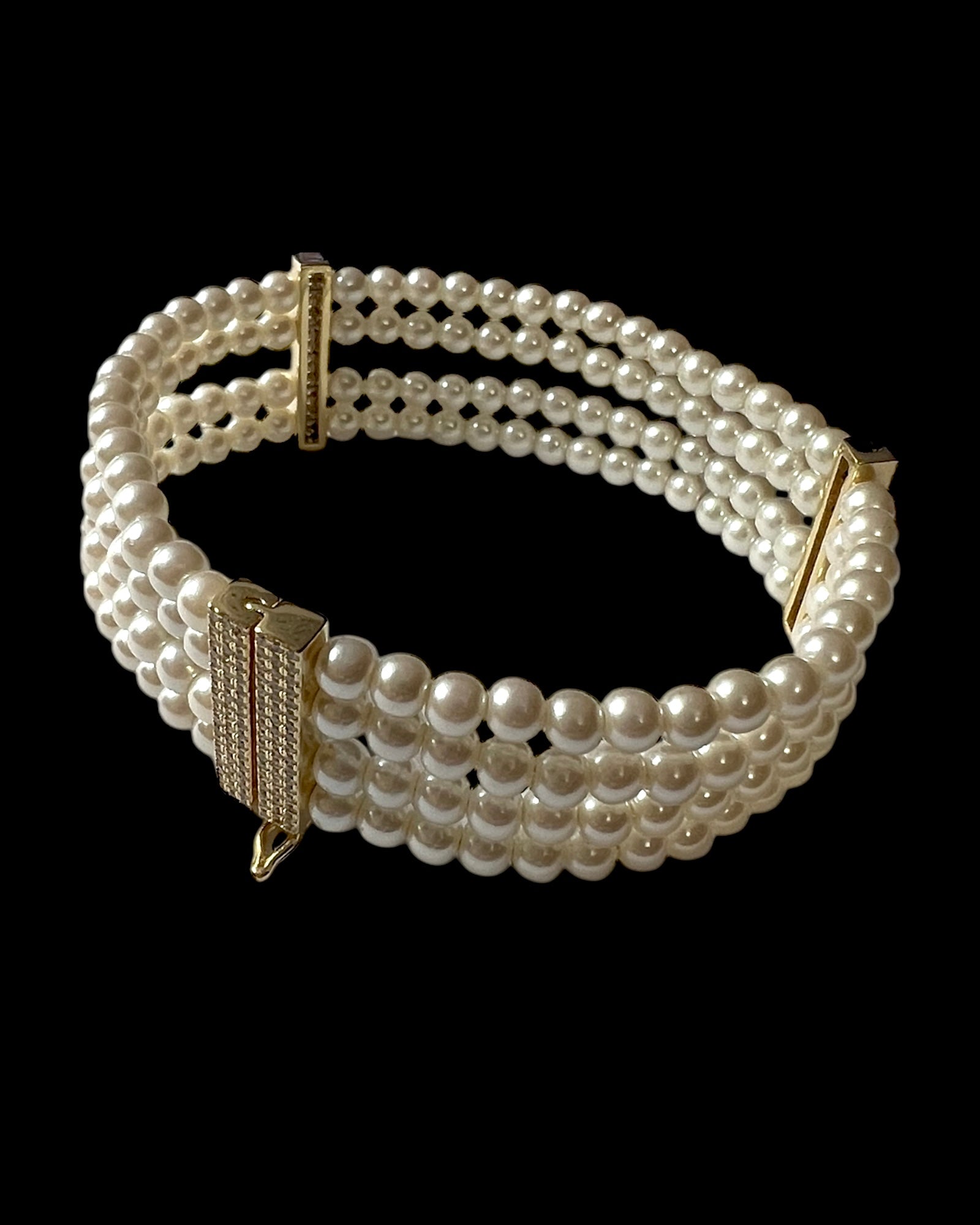 Gold Plated Silver Pearl Bracelet