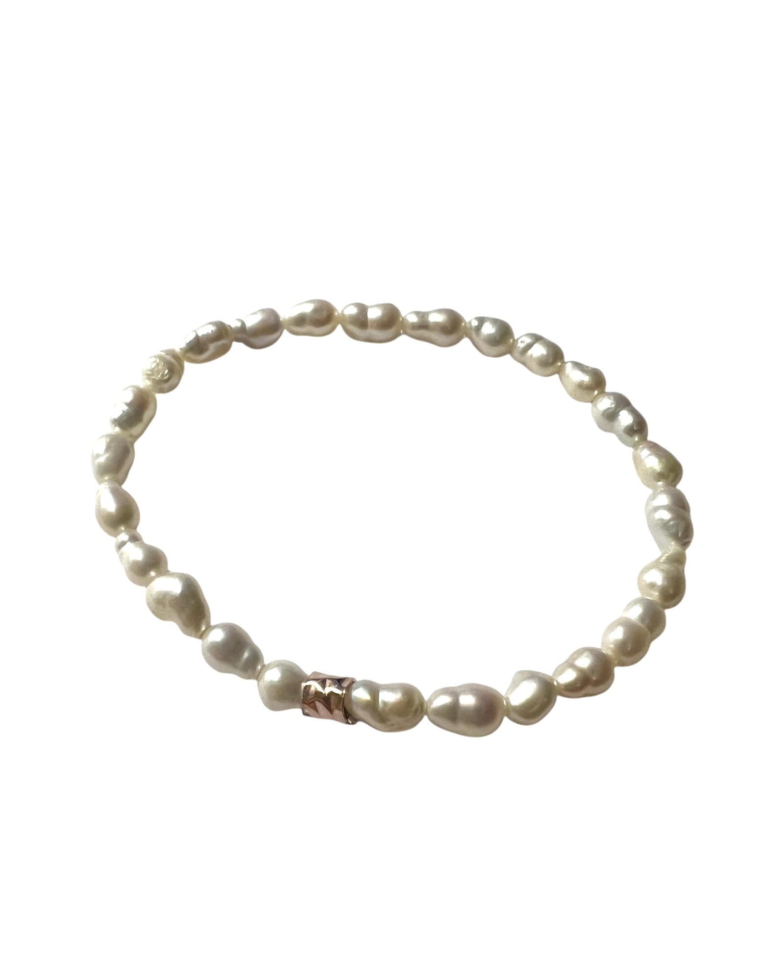 Pink Silver Pearl Bracelet