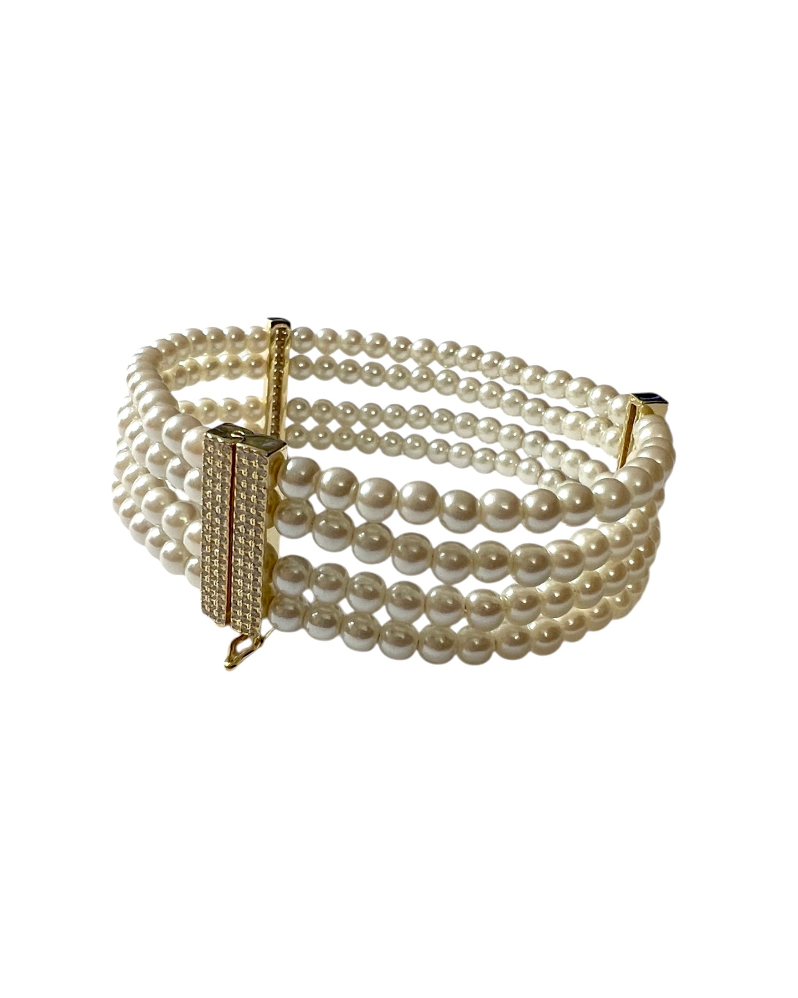 Gold Plated Silver Pearl Bracelet