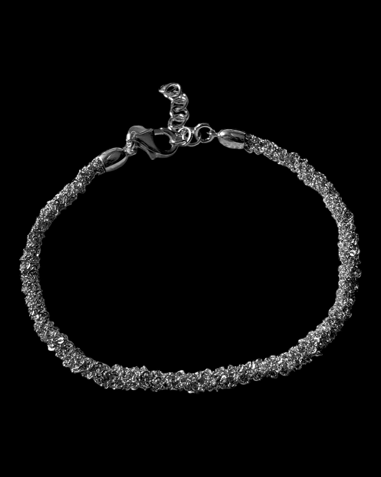 Pulseira Simples com Brilho em Prata