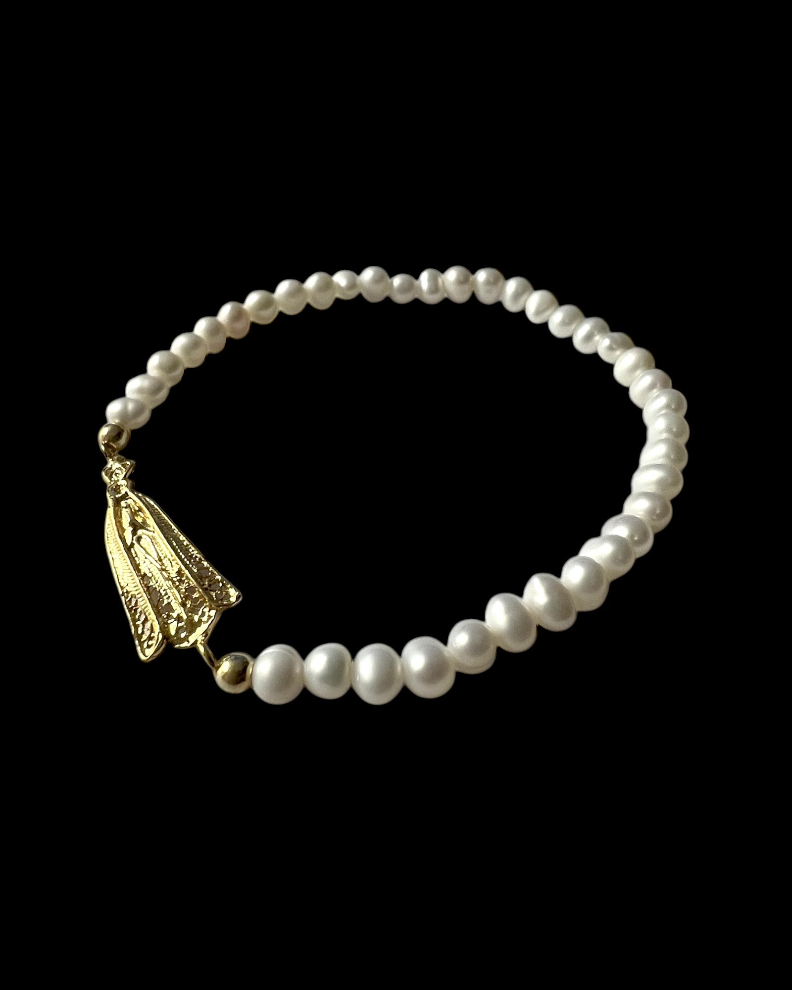 Our Lady of Fatima Bracelet in Gold Plated Silver