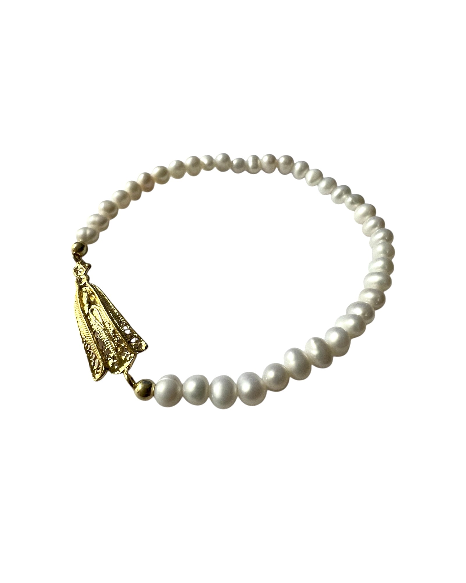 Our Lady of Fatima Bracelet in Gold Plated Silver